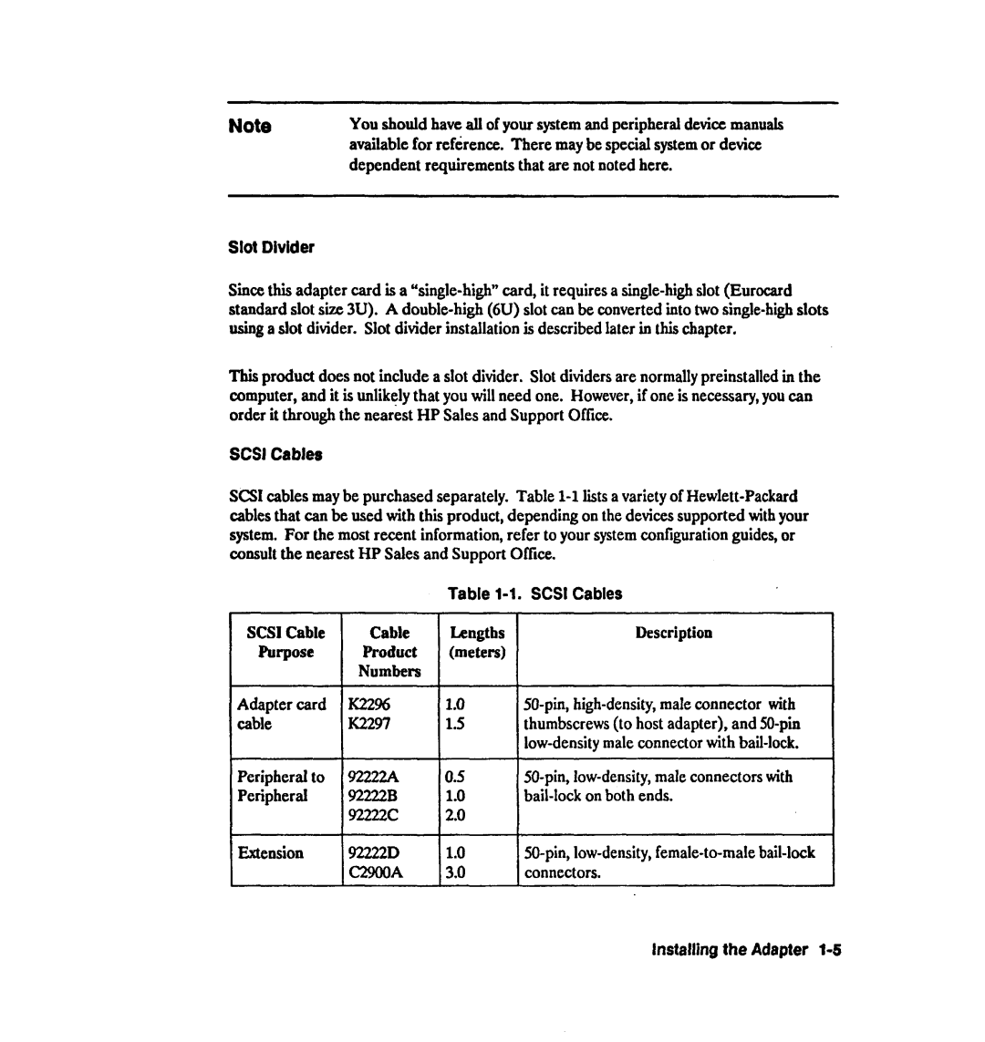 HP 28642A manual Dependent requirements that are not noted here, Peripheral to 92222A 