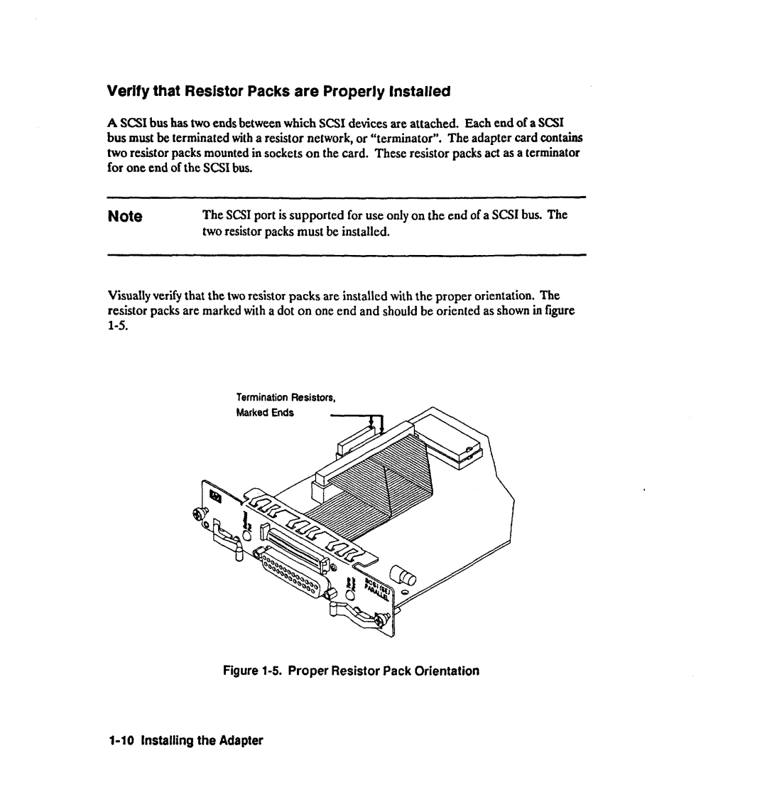 HP 28642A manual Verify that Resistor Packs are Properly Installed, Two resistor packsmust be installed 