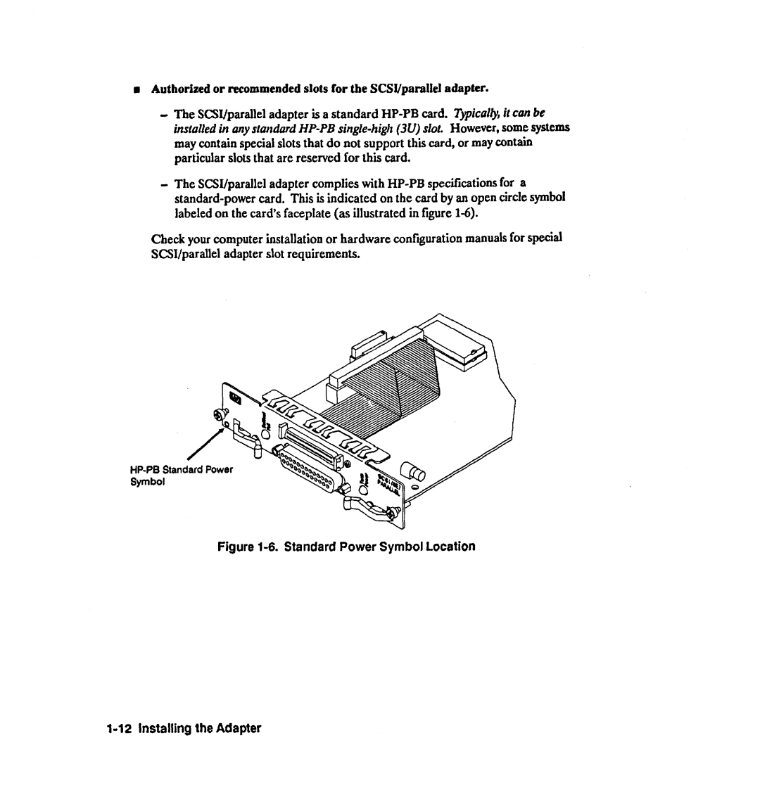 HP 28642A manual HP-Pa Standard Power Symbol 