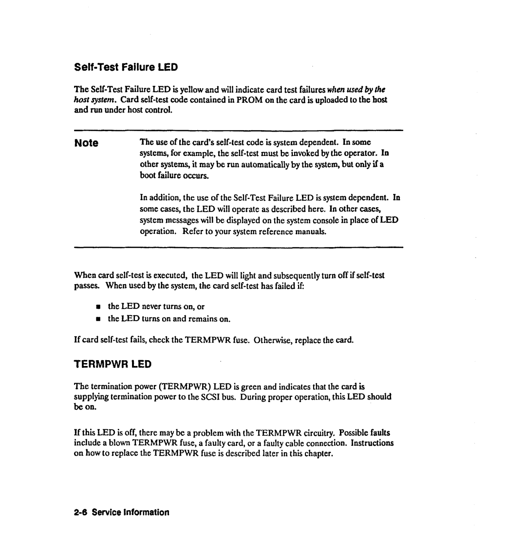 HP 28642A Self-Test Failure LED, Boot failure occurs, Operation. Refer to your systemreference manuals 