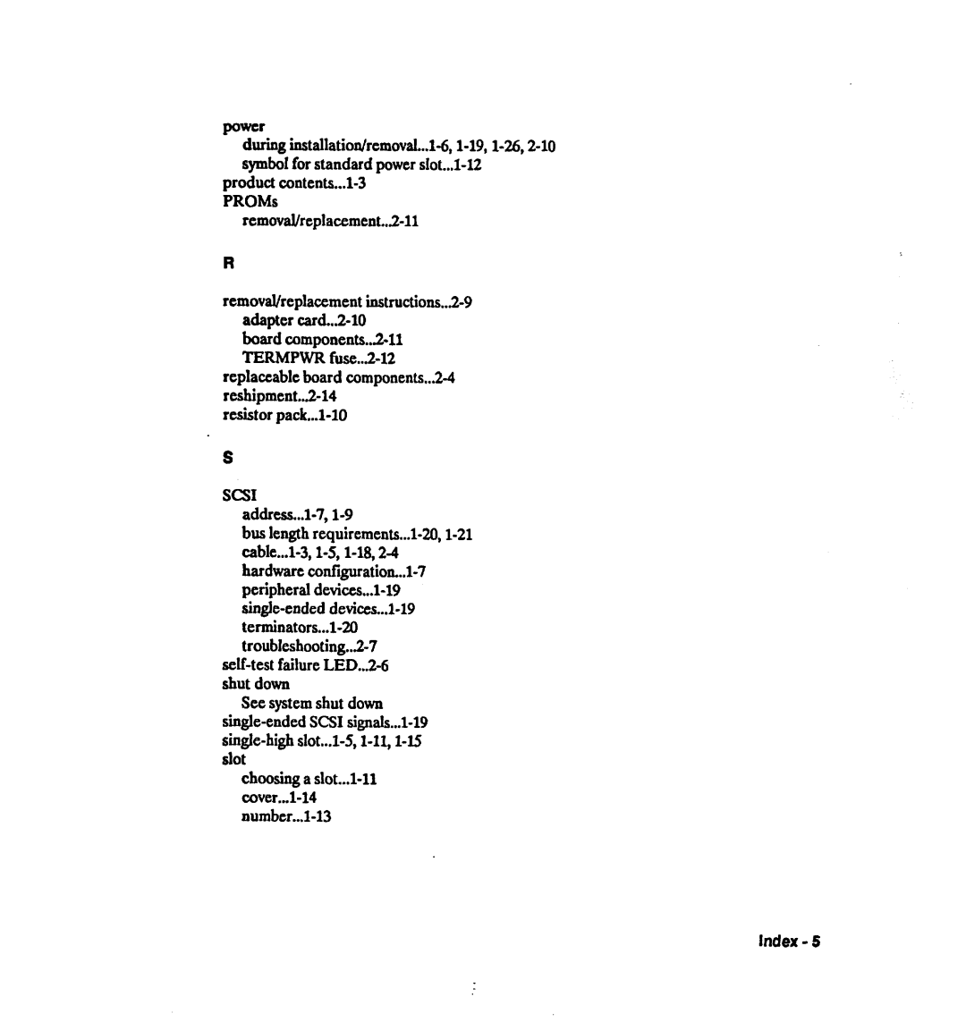 HP 28642A manual Power, Product contents...13, Resistor pack...&10, Self-test failure LED...2-6 shut down 