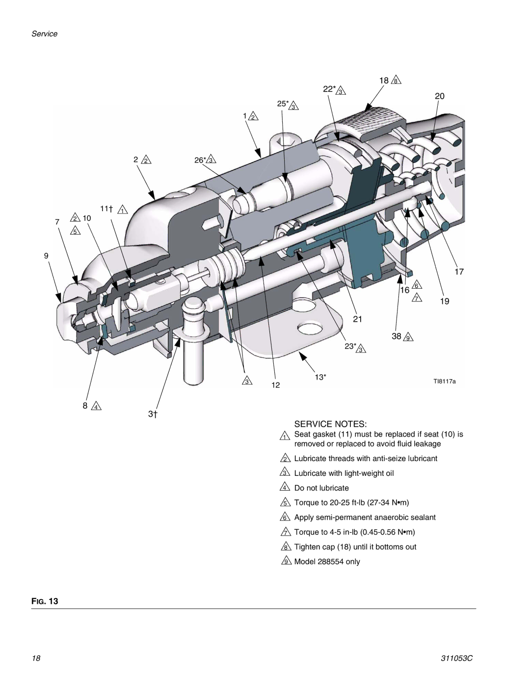 HP 288048 manual Service Notes 