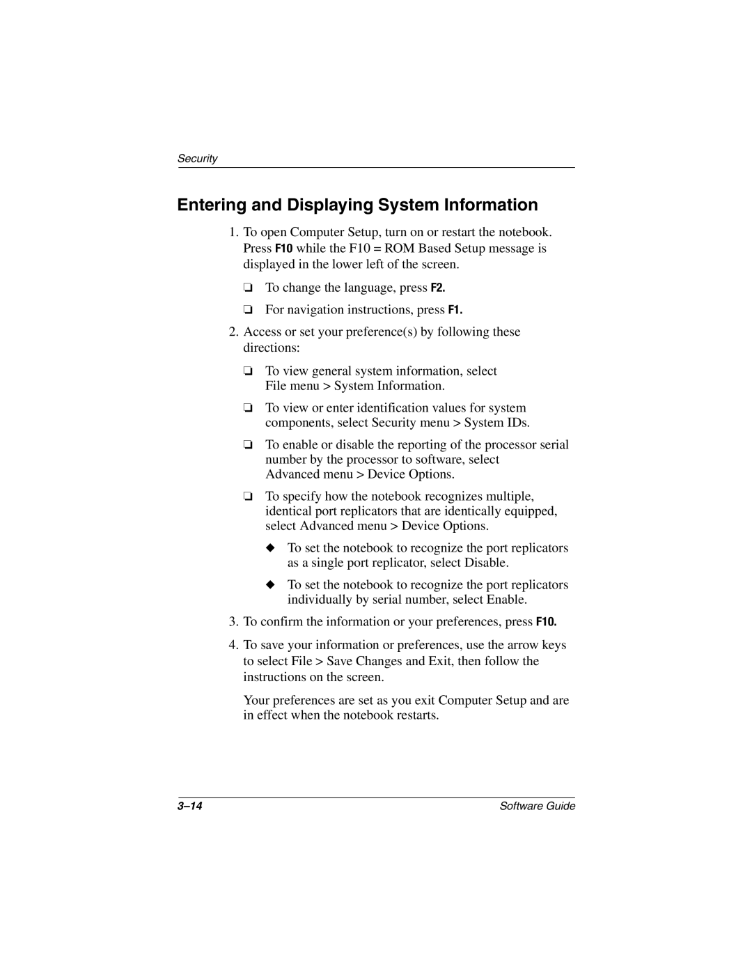 HP 2837AP, 2899AP, 2897AP, 2896AP, 2898AP, 2892AP, 2893AP, 2891AP, 2890AP, 2889AP manual Entering and Displaying System Information 