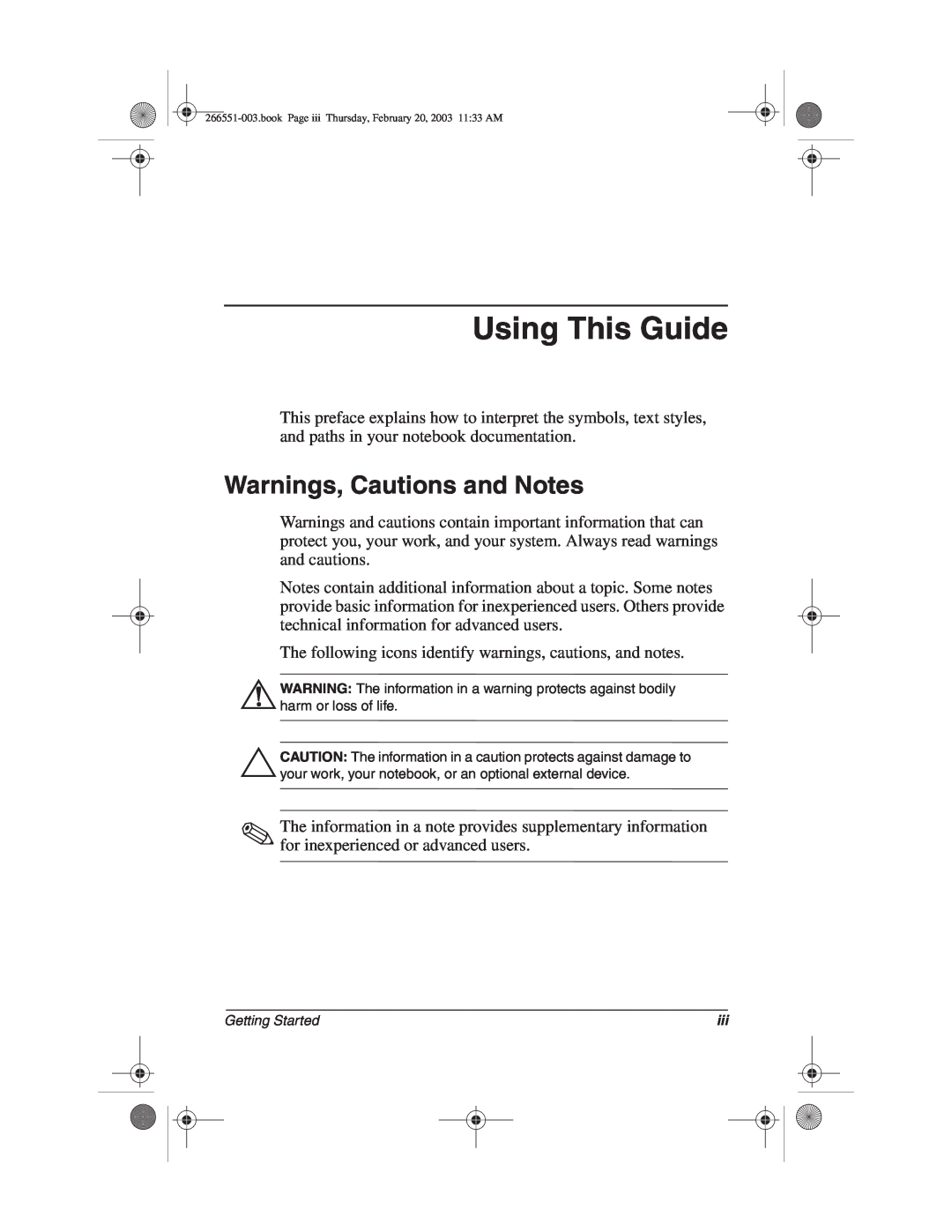 HP 2895AP, 2899AP, 2897AP, 2898AP, 2892AP, 2893AP, 2891AP, 2894AP, 2889AP, 2887AP Using This Guide, Warnings, Cautions and Notes 