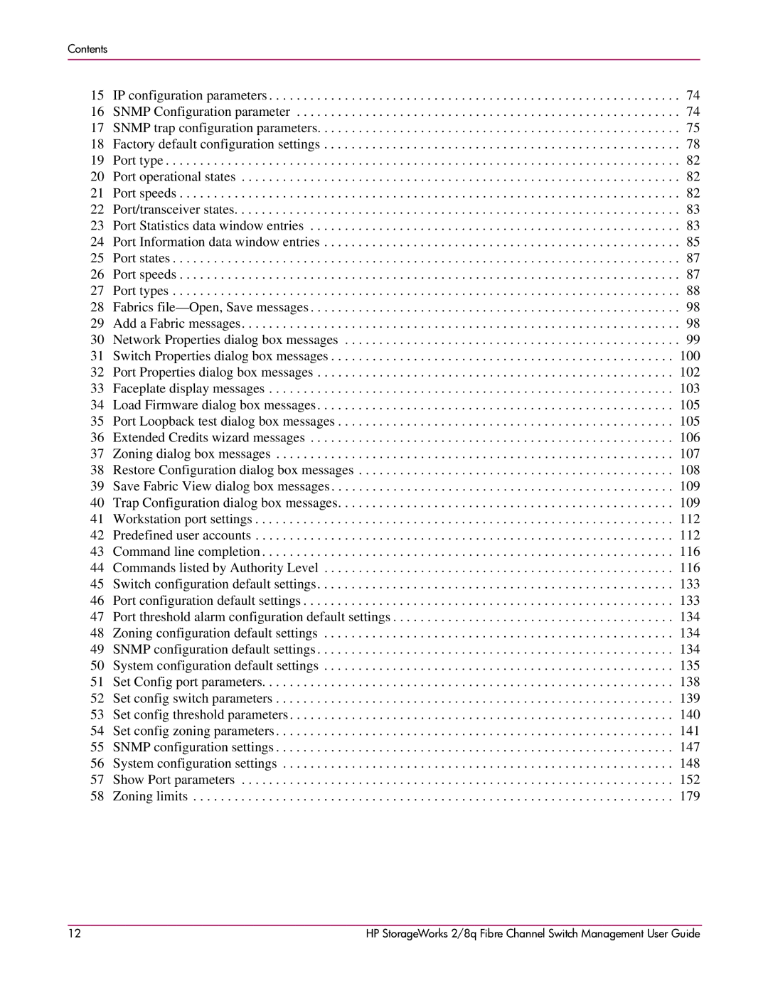 HP 2/8q Fibre Channel manual Contents 