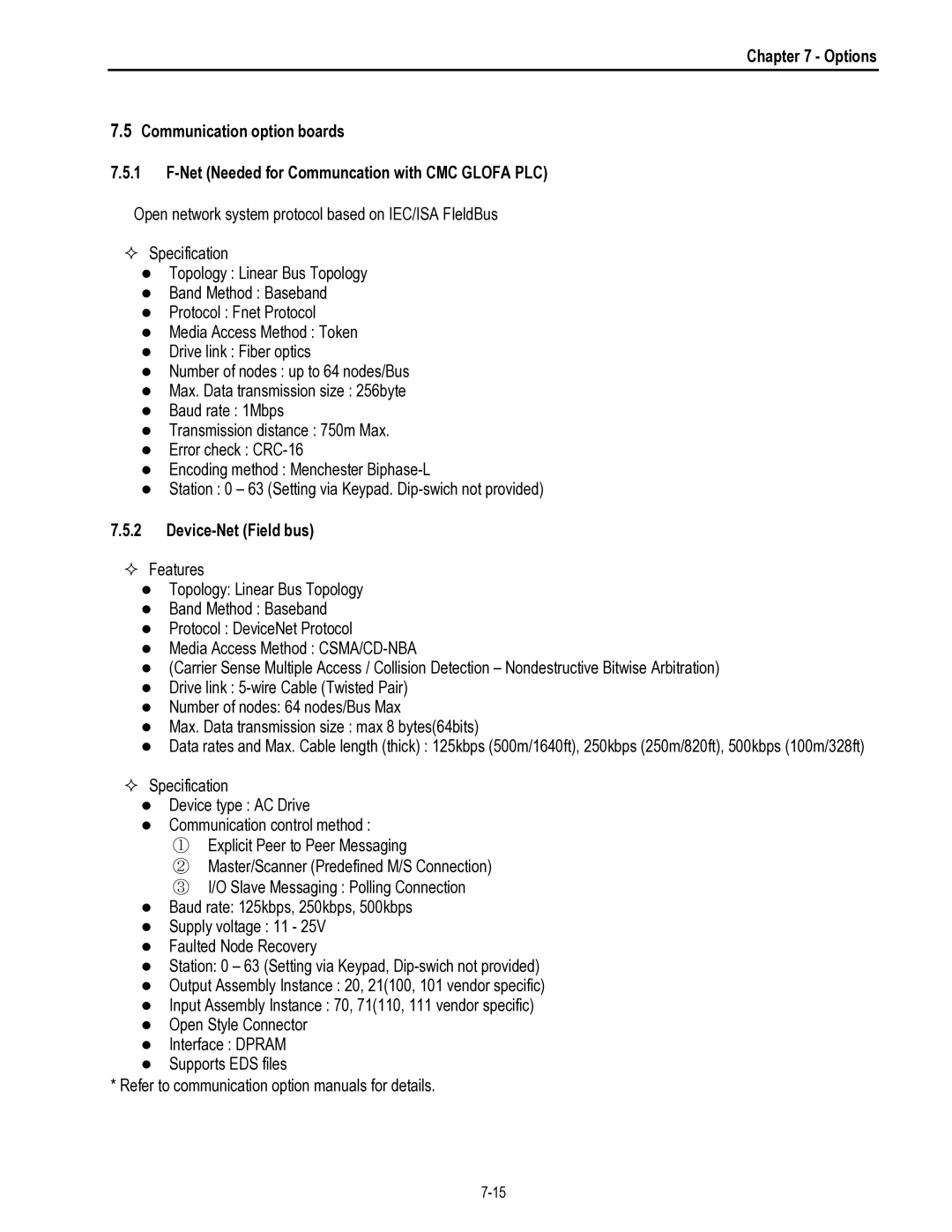 HP 30 30 manual Device-Net Field bus 