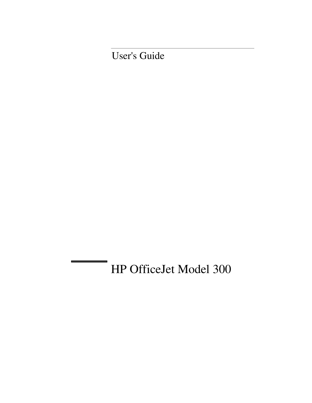 HP 300 manual HP OfficeJet Model 