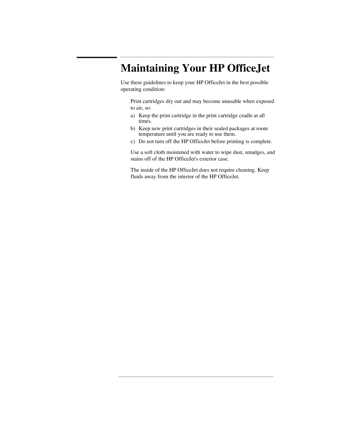 HP 300 manual Maintaining Your HP OfficeJet 