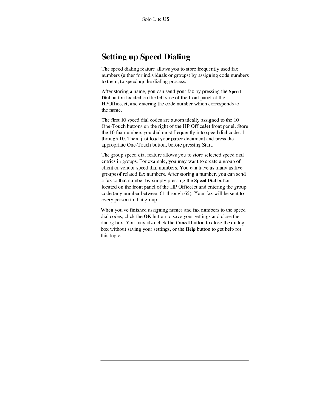 HP 300 manual Setting up Speed Dialing 