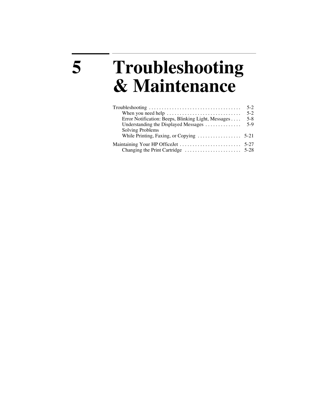 HP 300 manual Troubleshooting & Maintenance 