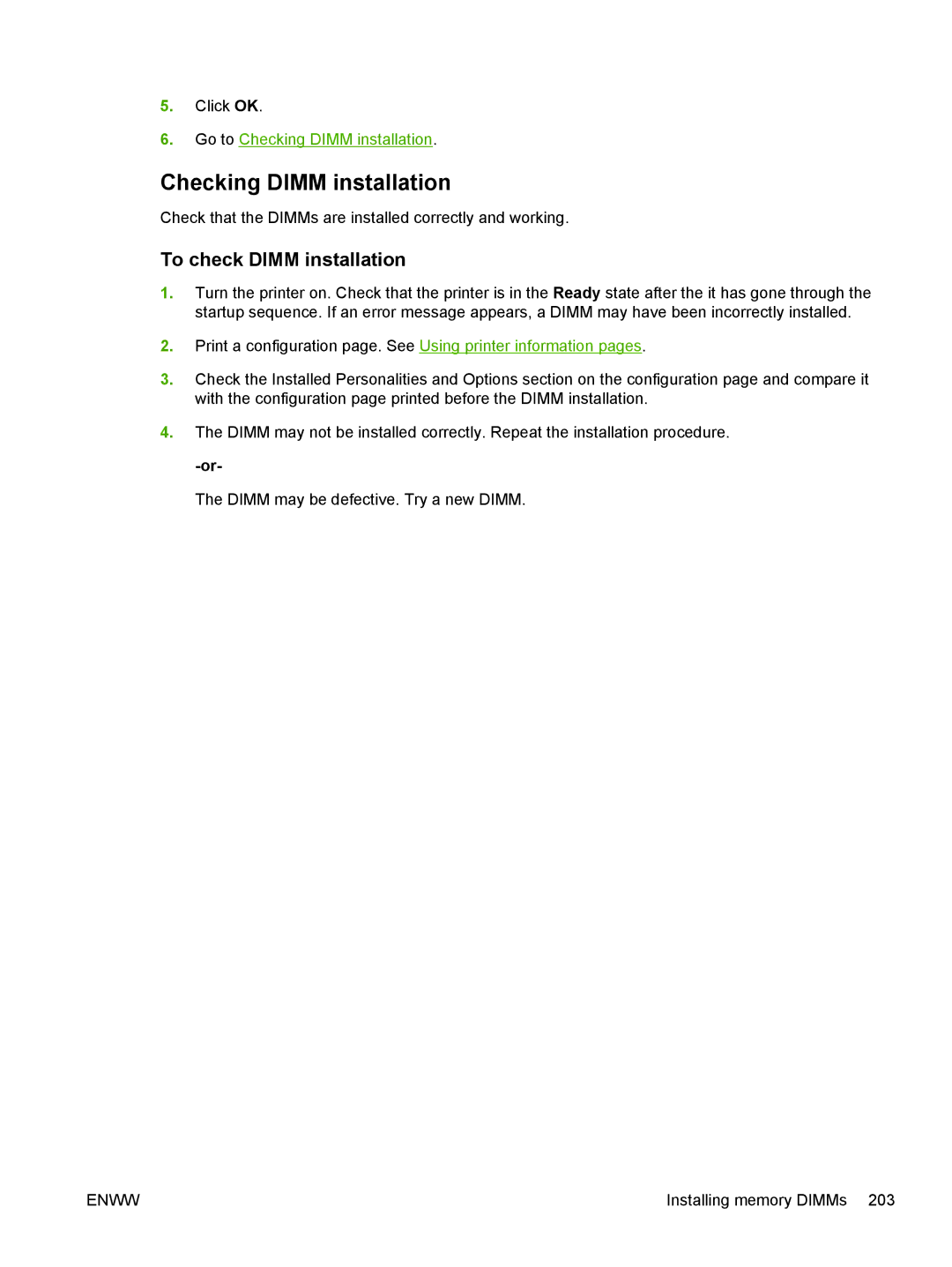 HP 3800, 3000 manual Checking Dimm installation, To check Dimm installation 