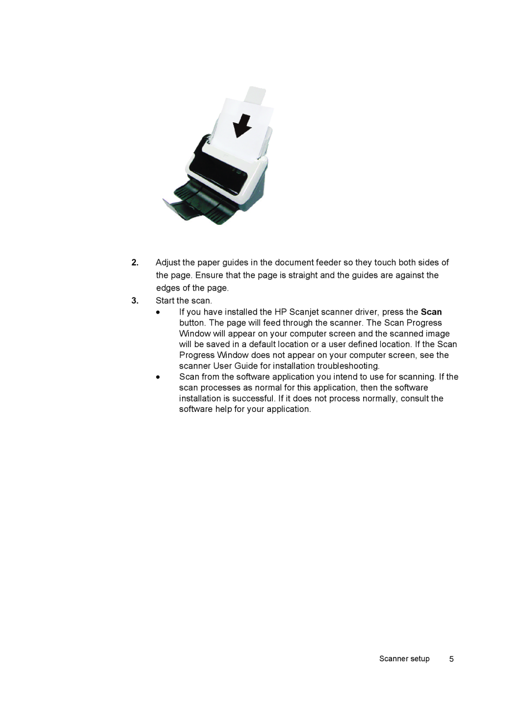 HP 3000 Sheet-feed manual Scanner setup 