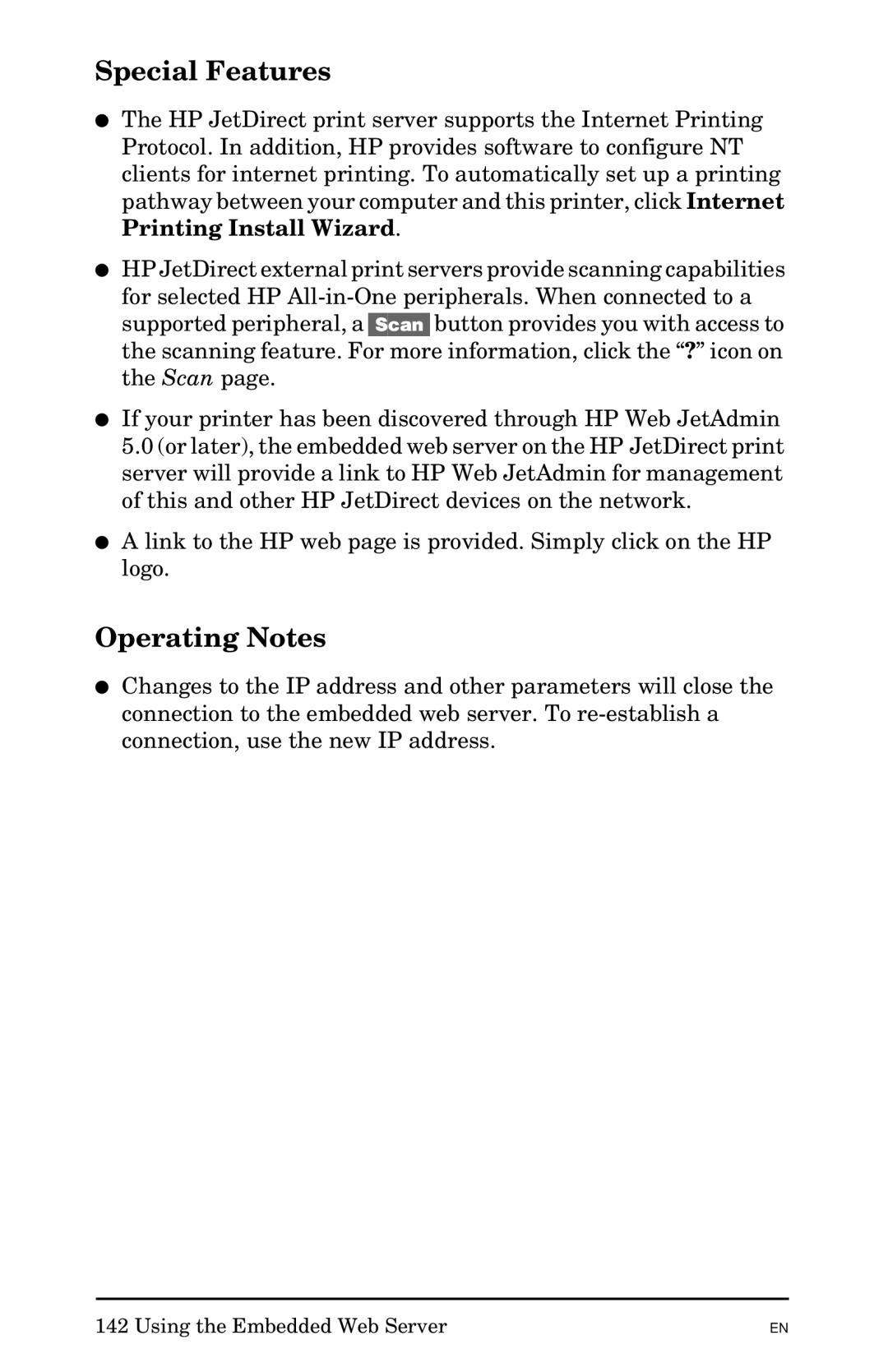 HP 300X manual Special Features, Operating Notes 