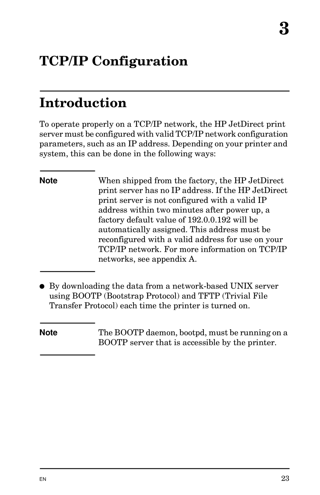 HP 300X manual TCP/IP Configuration Introduction 