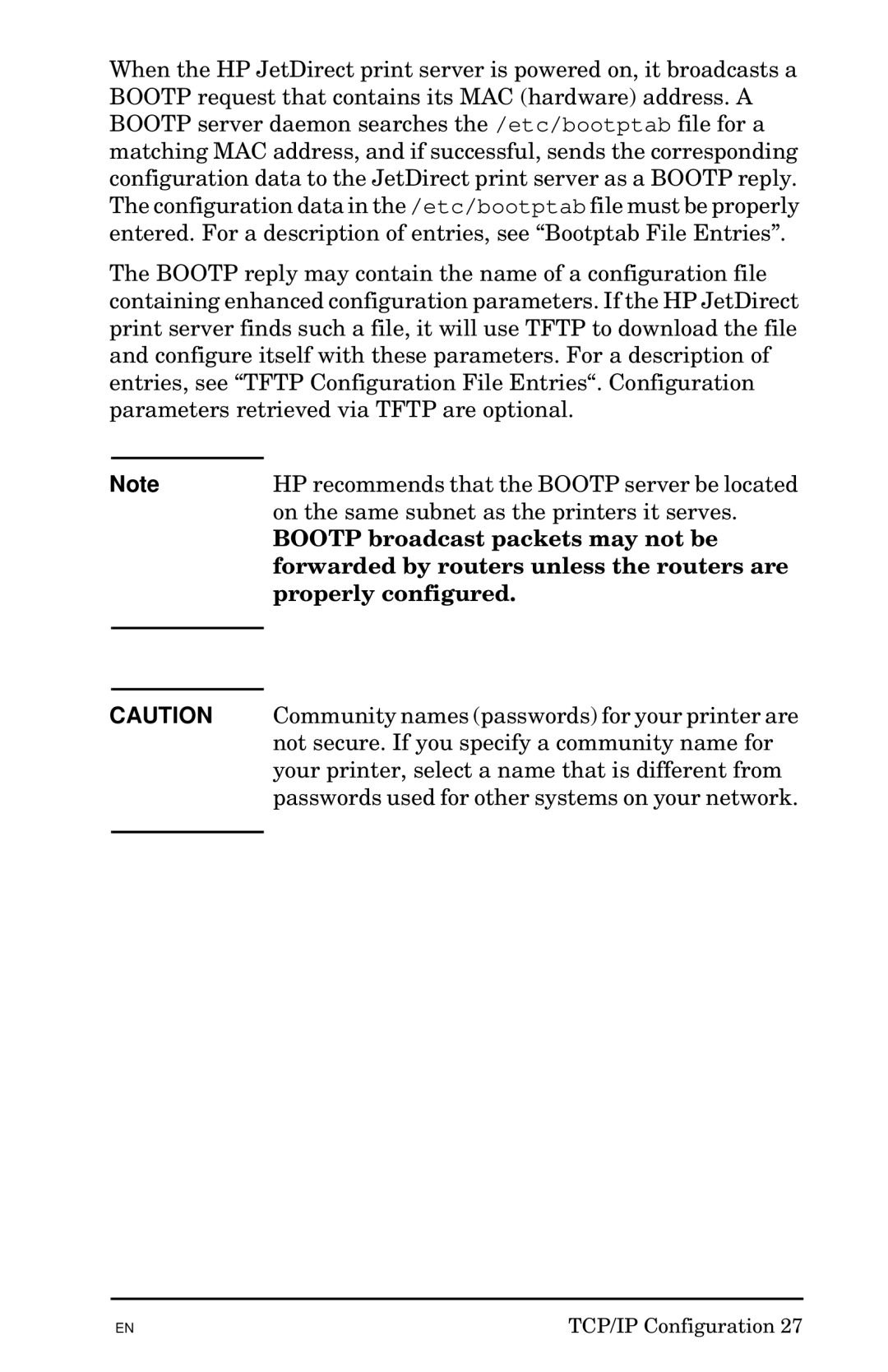 HP 300X manual TCP/IP Configuration 