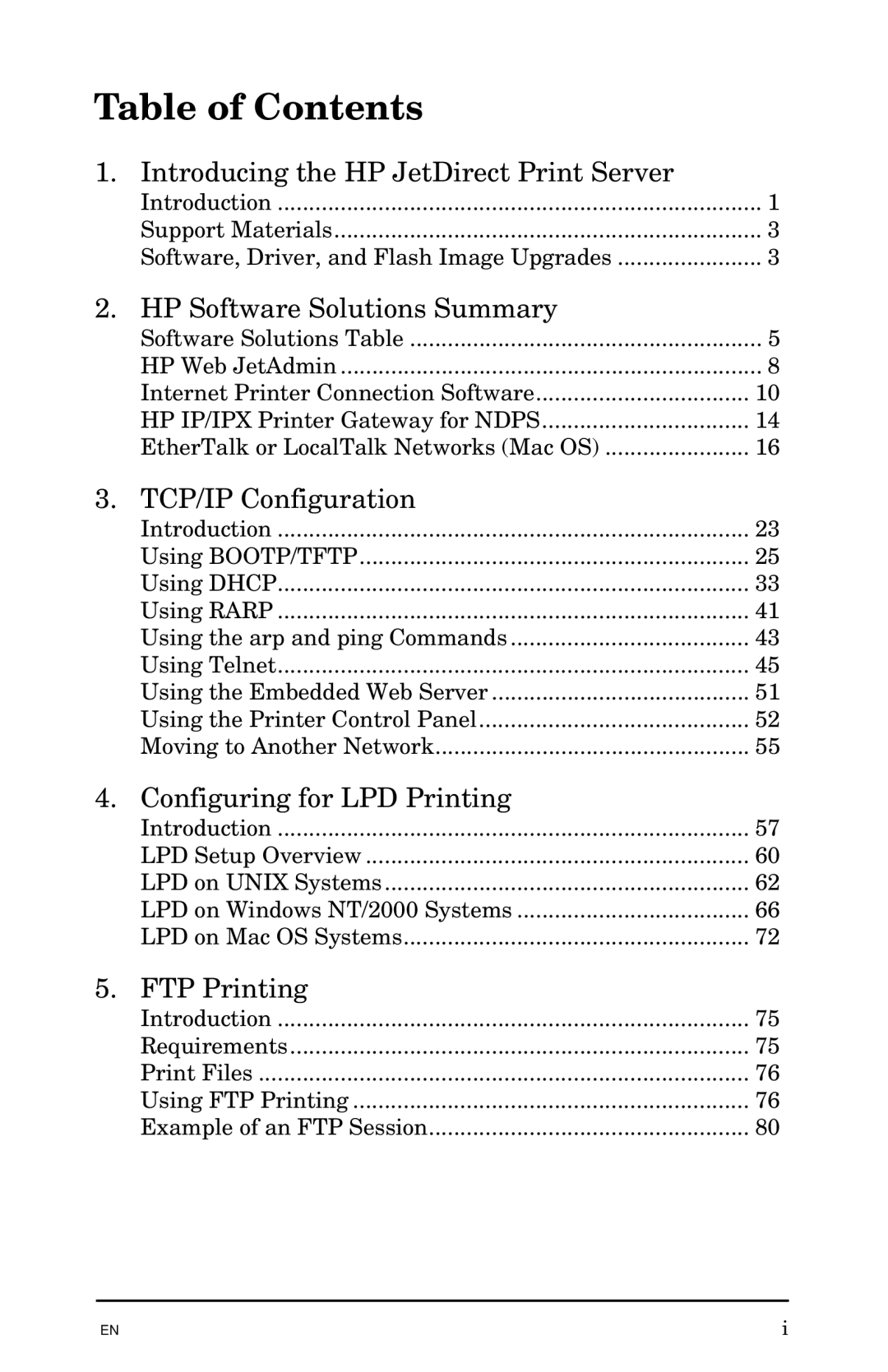 HP 300X manual Table of Contents 