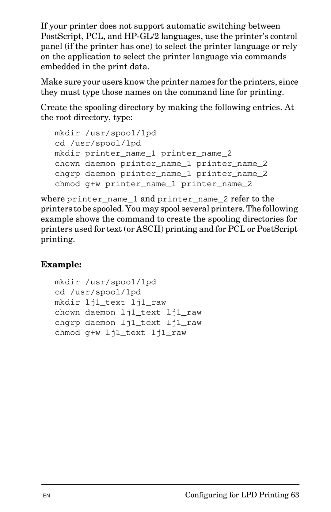 HP 300X manual Example 