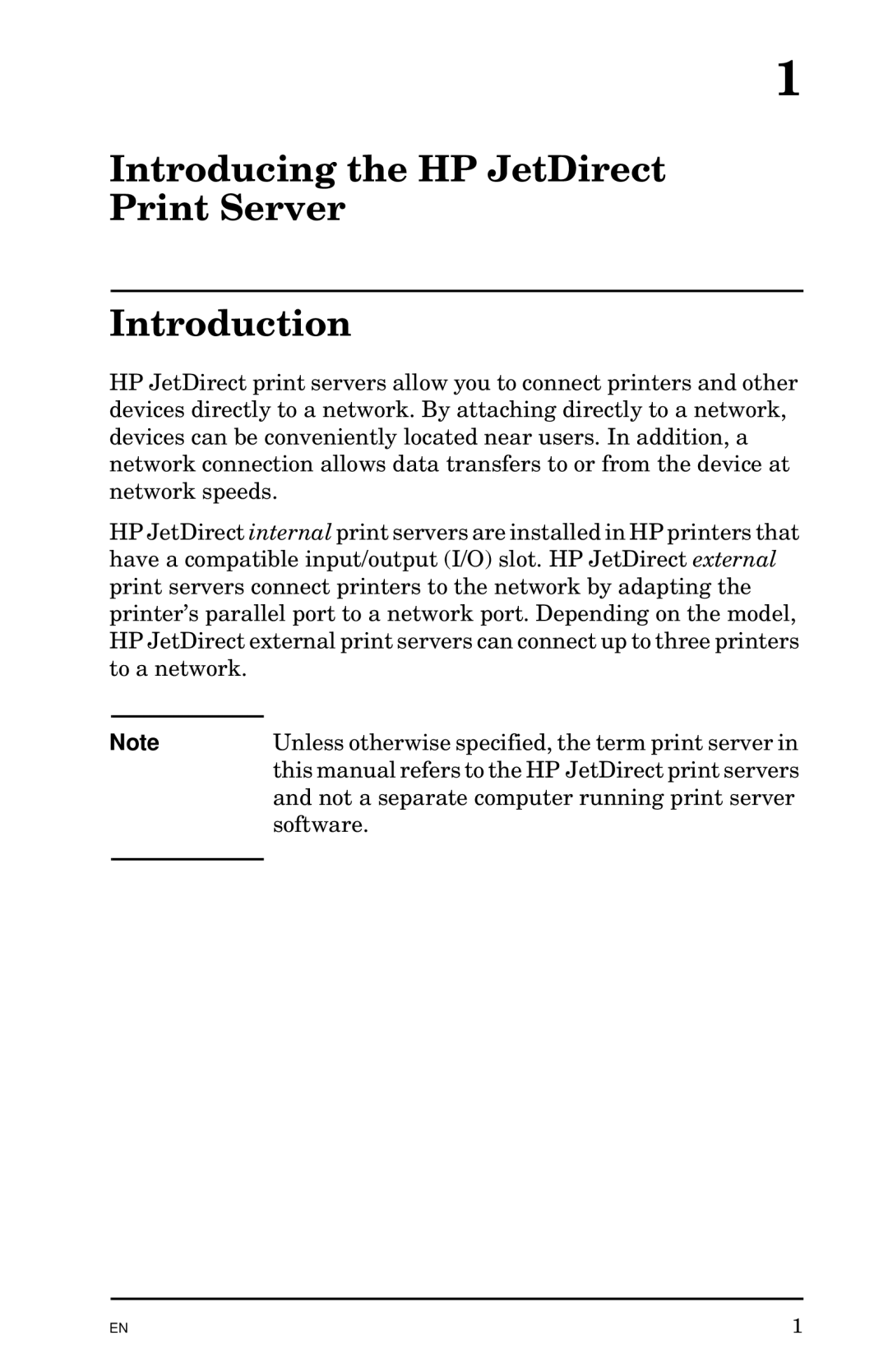 HP 300X manual Introducing the HP JetDirect Print Server Introduction 