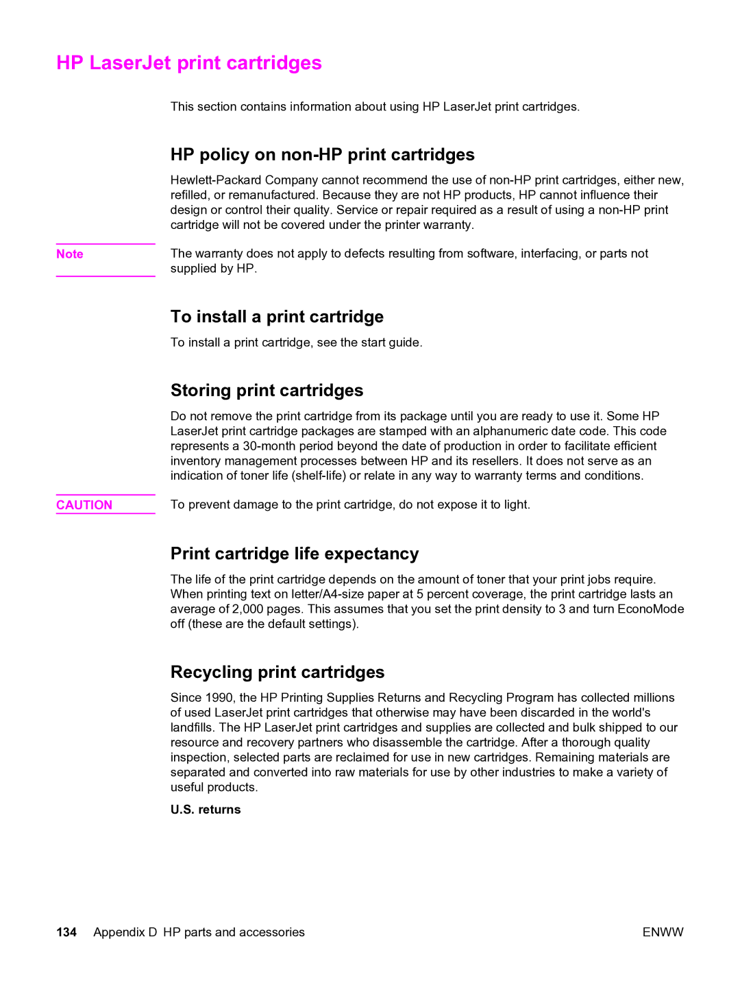 HP 3015 manual HP LaserJet print cartridges 