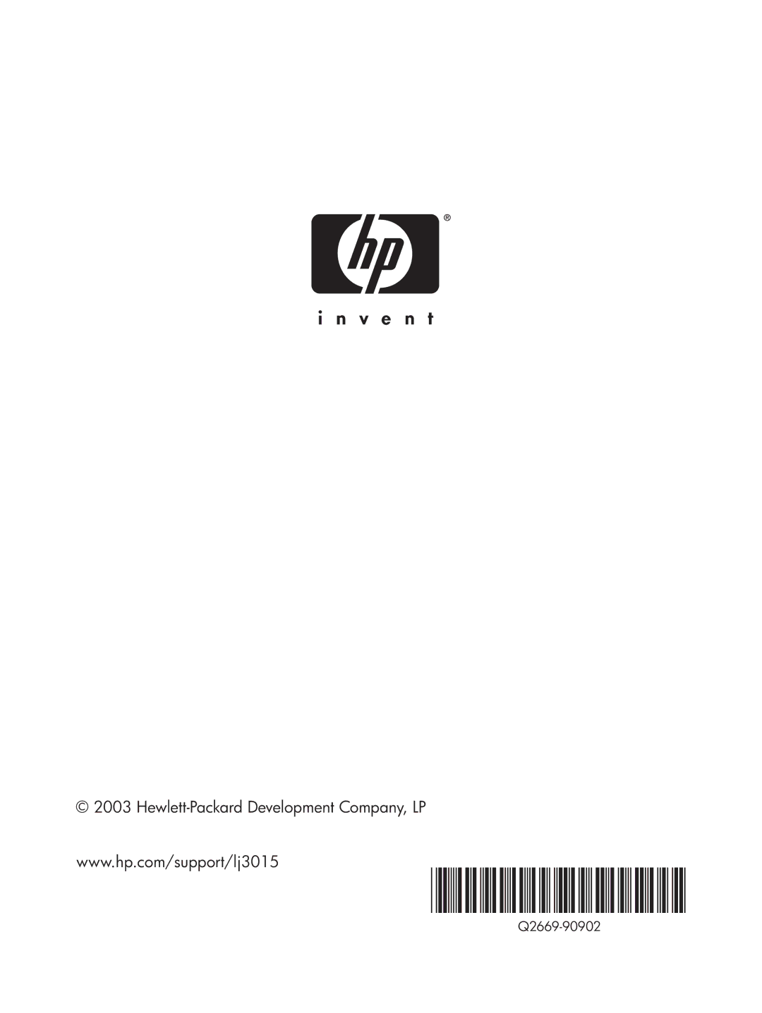 HP 3015 manual Q2669-90902 