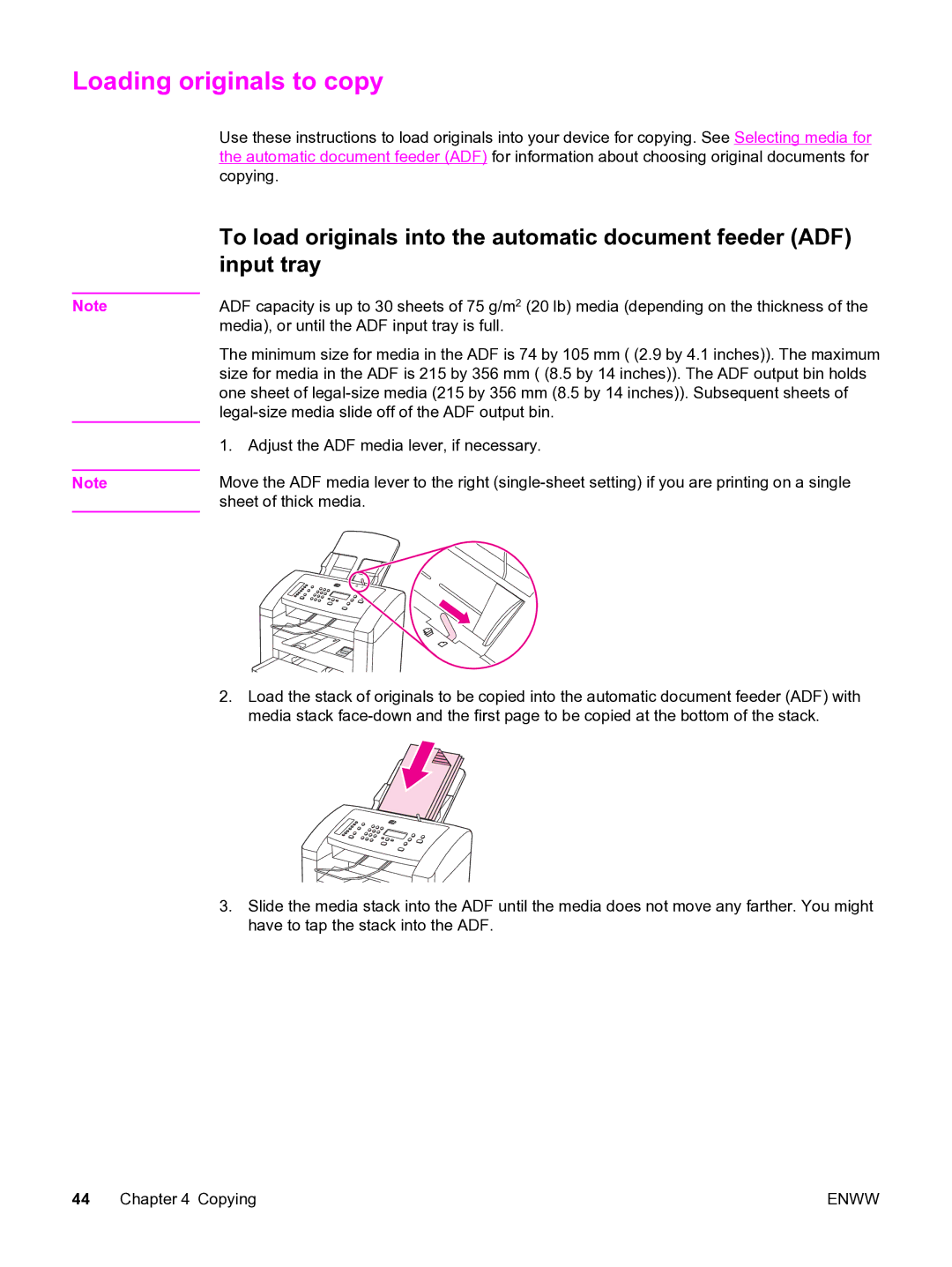 HP 3015 manual Loading originals to copy 