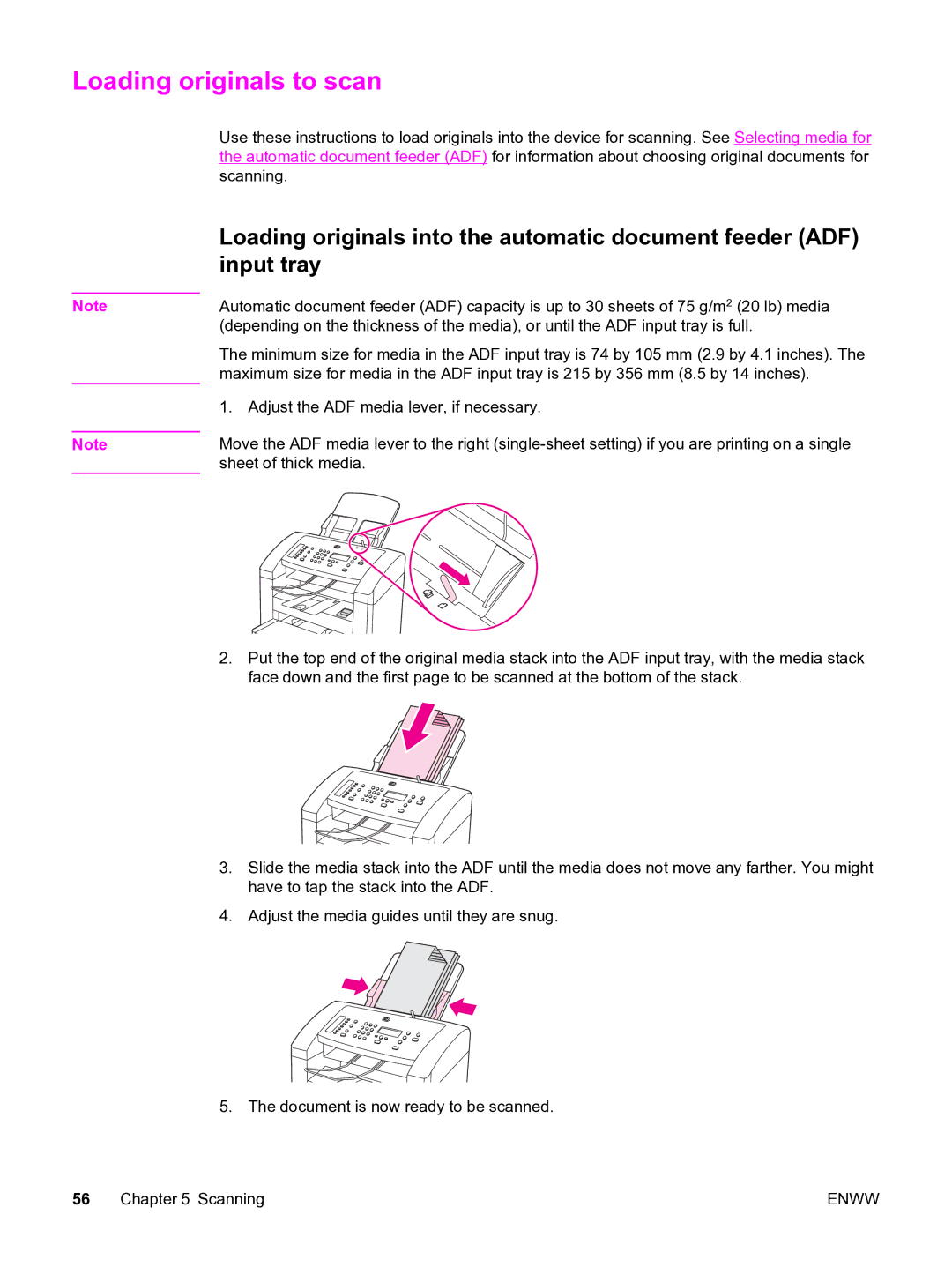 HP 3015 manual Loading originals to scan, Input tray 