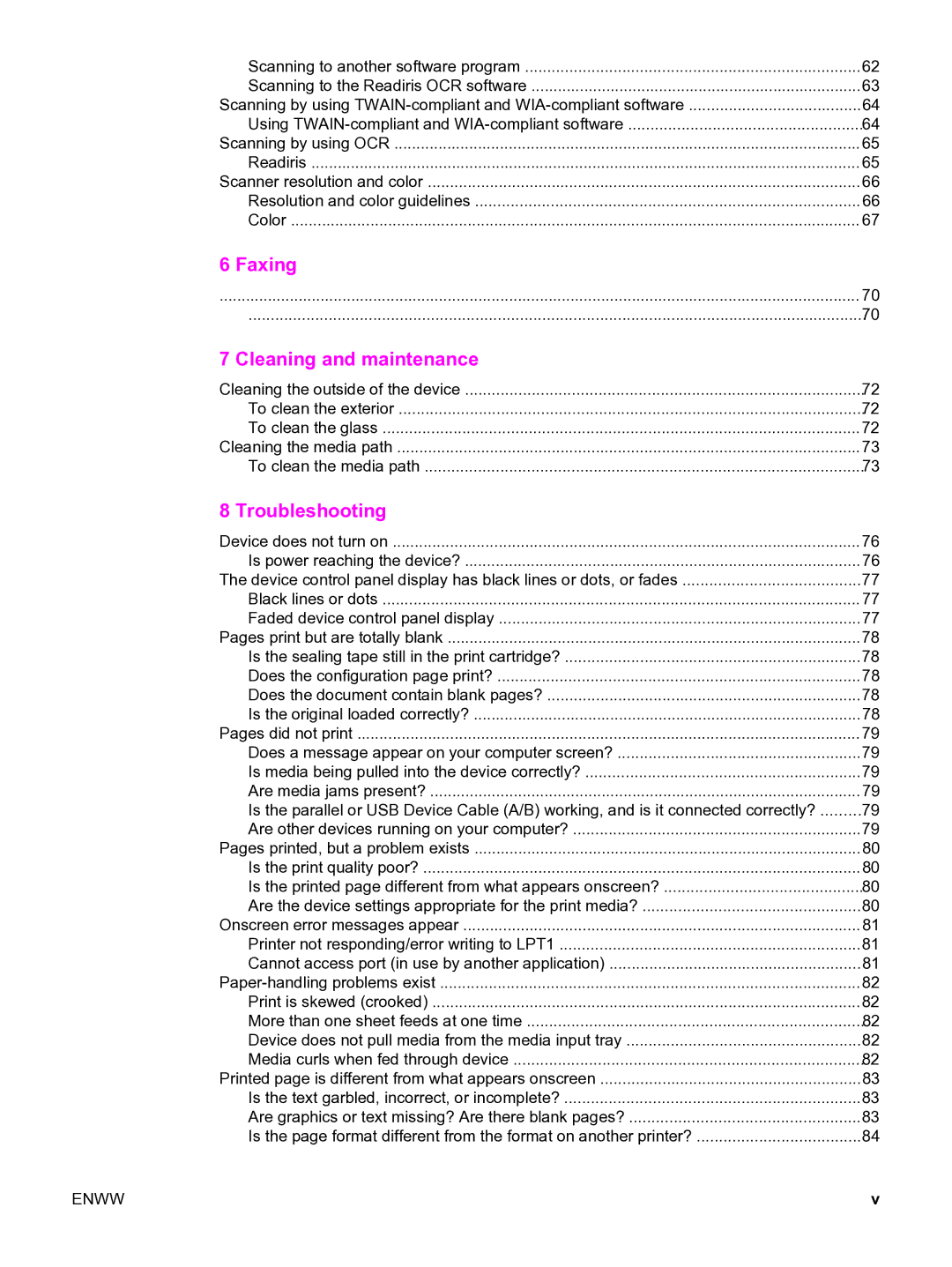 HP 3015 manual Faxing Cleaning and maintenance 