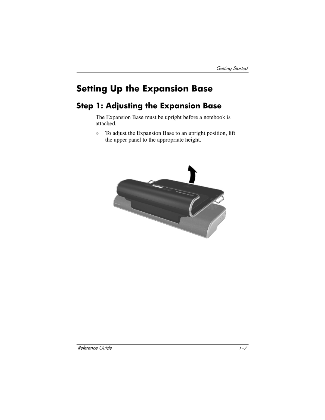 HP 3077WM, 3016US, 3017CL, 3015US, 3018CL, 3015CA, 3005US, 3008CL Setting Up the Expansion Base, Adjusting the Expansion Base 