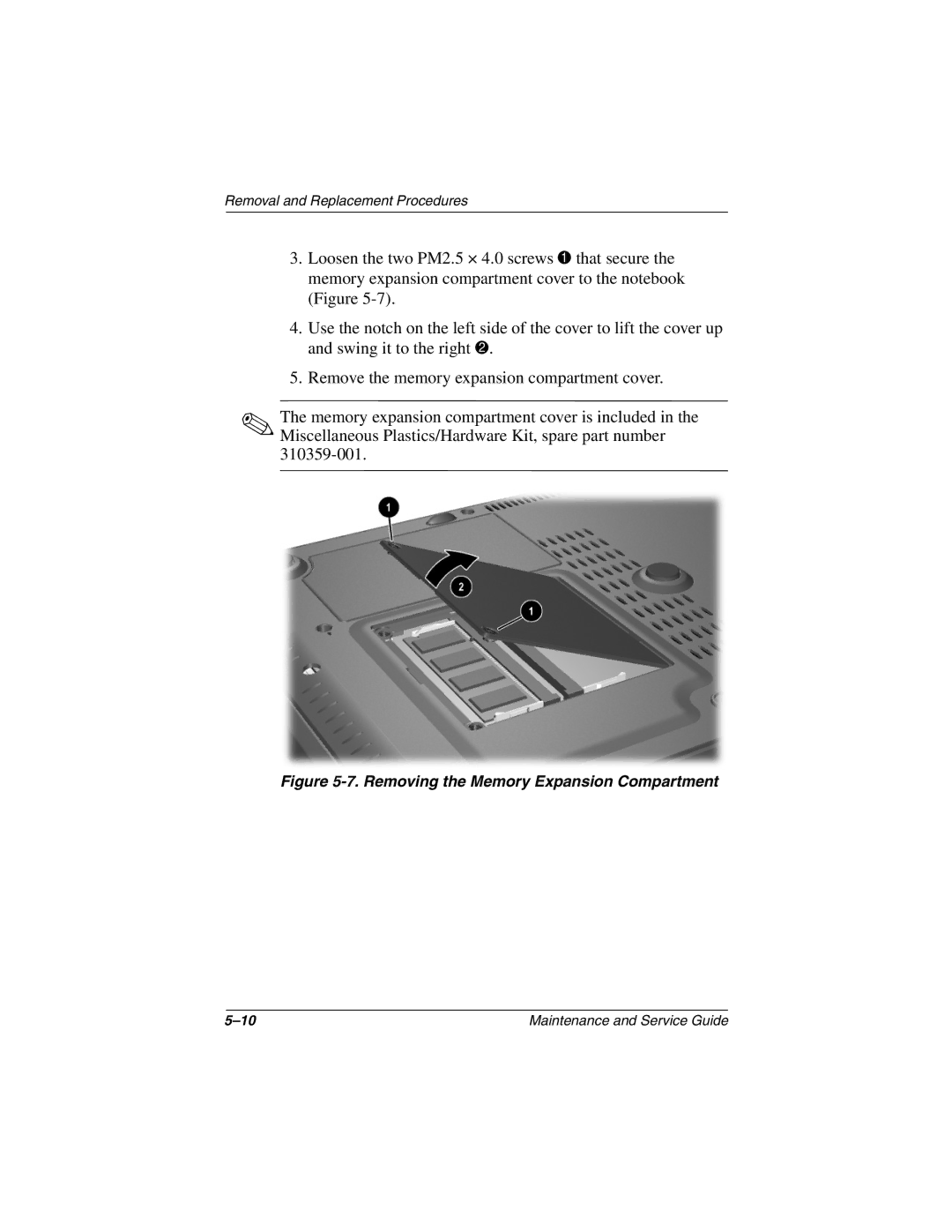 HP 3070US, 3016US, 3017CL, 3015US, 3018CL, 3015CA, 3005US, 3008CL, 3020US, 3019CL, 3028CL Removing the Memory Expansion Compartment 