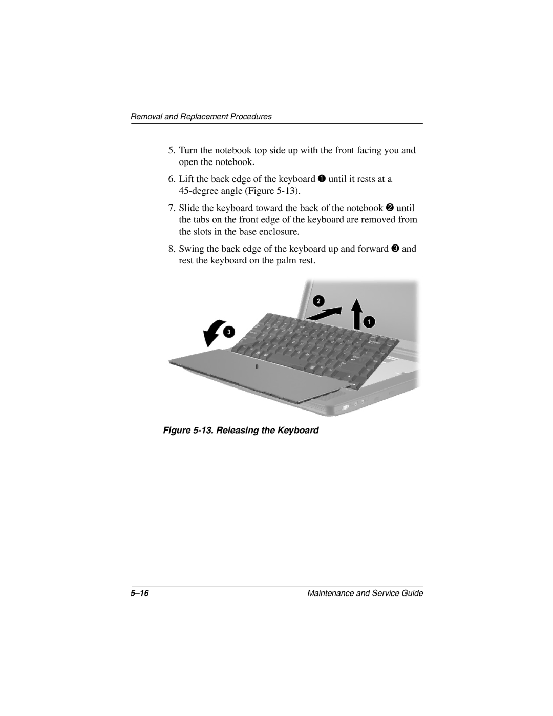 HP 3015CA, 3016US, 3017CL, 3015US, 3018CL, 3005US, 3008CL, 3020US, 3019CL, 3028CL, 3050US, 3077WM, 3080US manual Releasing the Keyboard 