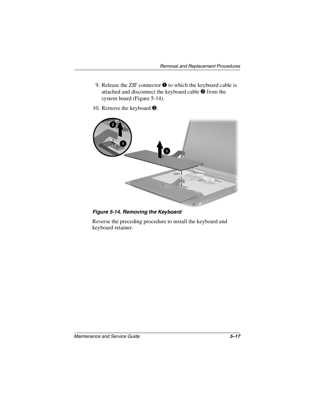 HP 3005US, 3016US, 3017CL, 3015US, 3018CL, 3015CA, 3008CL, 3020US, 3019CL, 3028CL, 3050US, 3077WM, 3080US manual Removing the Keyboard 