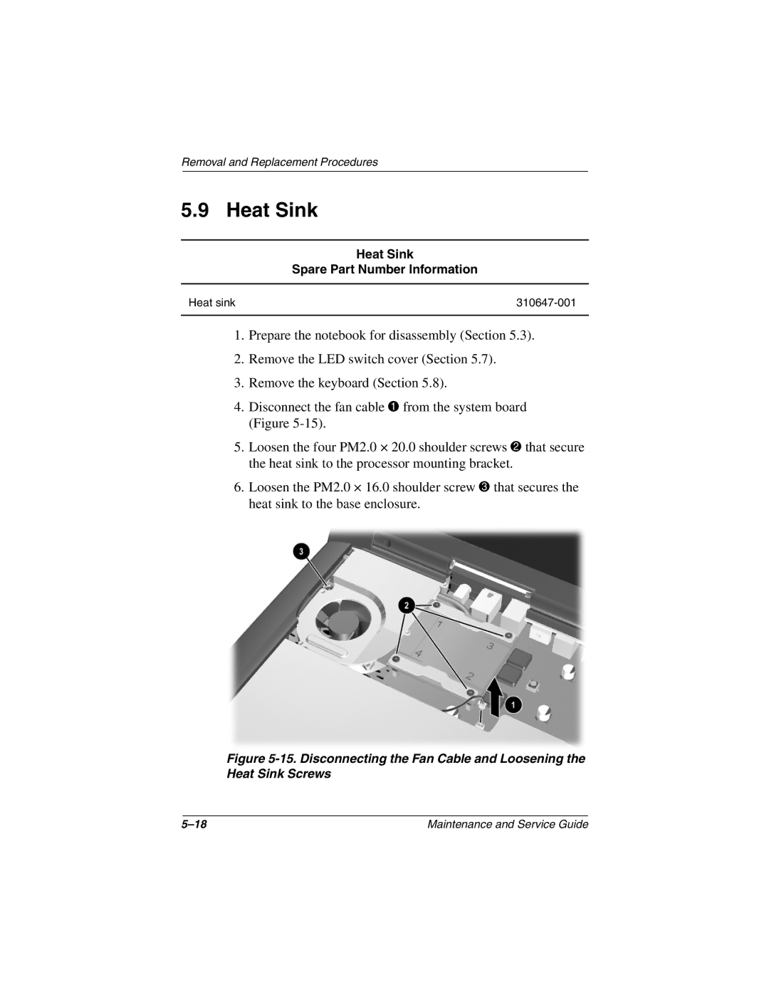 HP 3008CL, 3016US, 3017CL, 3015US, 3018CL, 3015CA, 3005US, 3020US, 3019CL, 3028CL manual Heat Sink Spare Part Number Information 