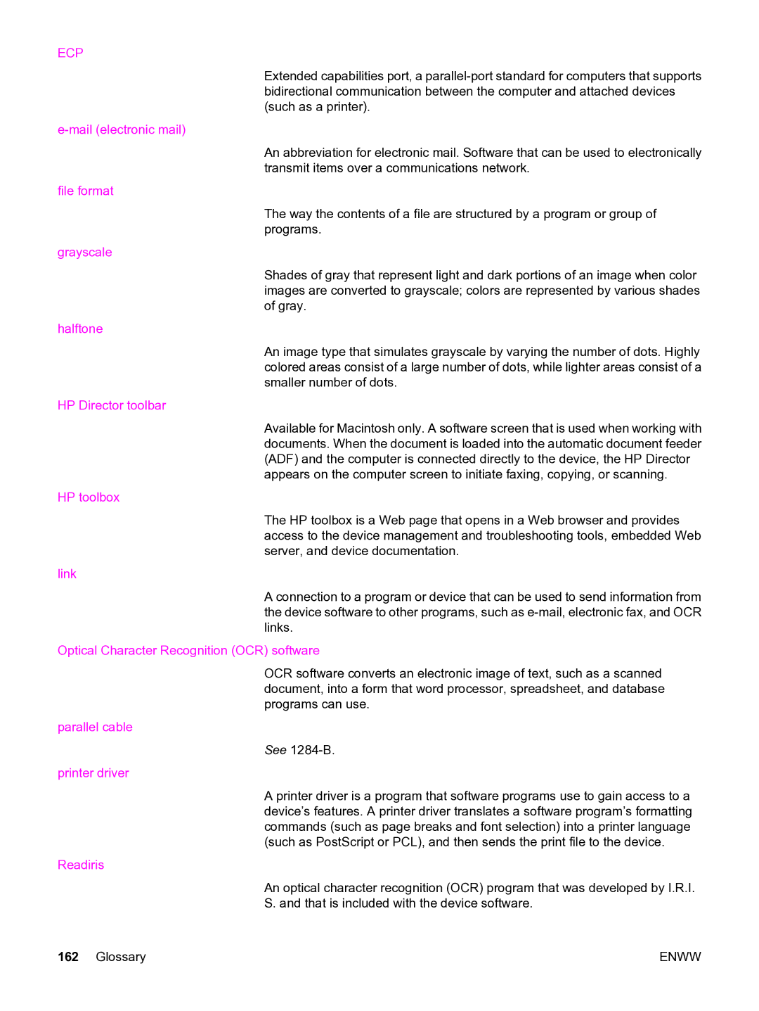 HP 3020 manual Ecp 