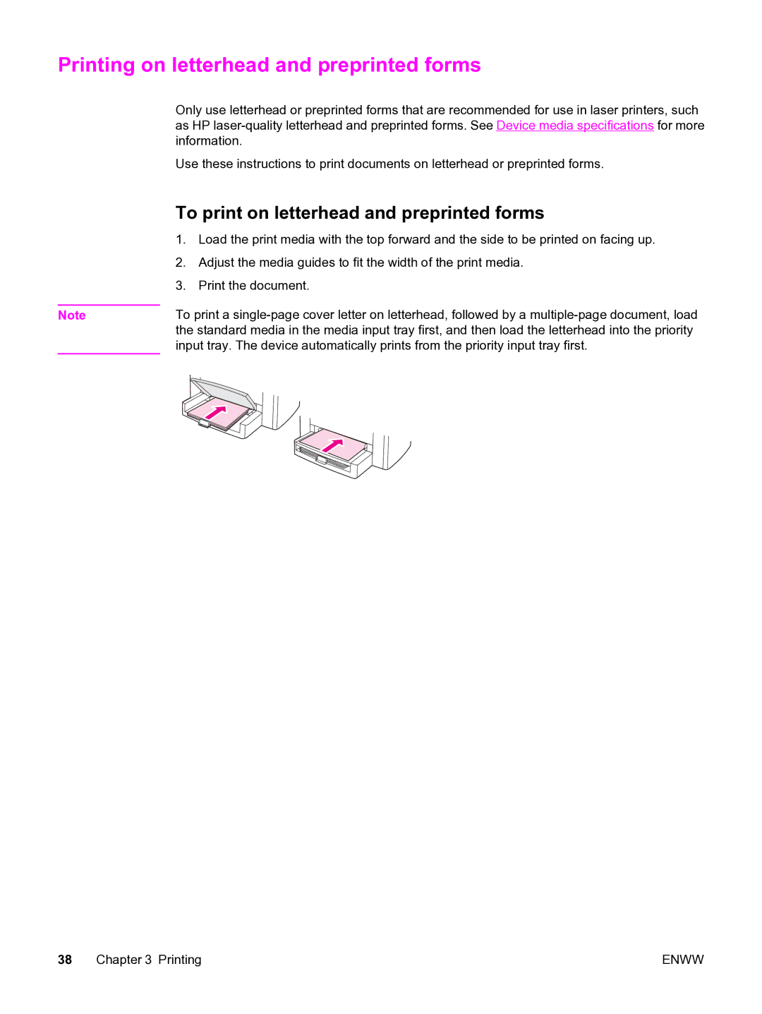 HP 3020 manual Printing on letterhead and preprinted forms, To print on letterhead and preprinted forms 