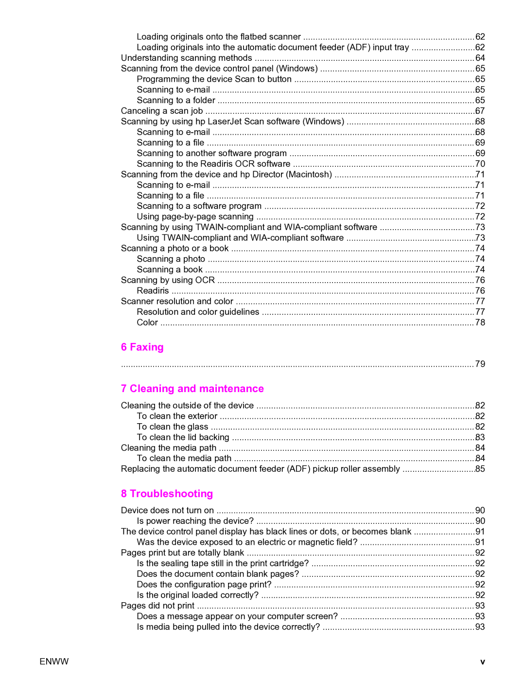 HP 3020 manual Faxing Cleaning and maintenance 