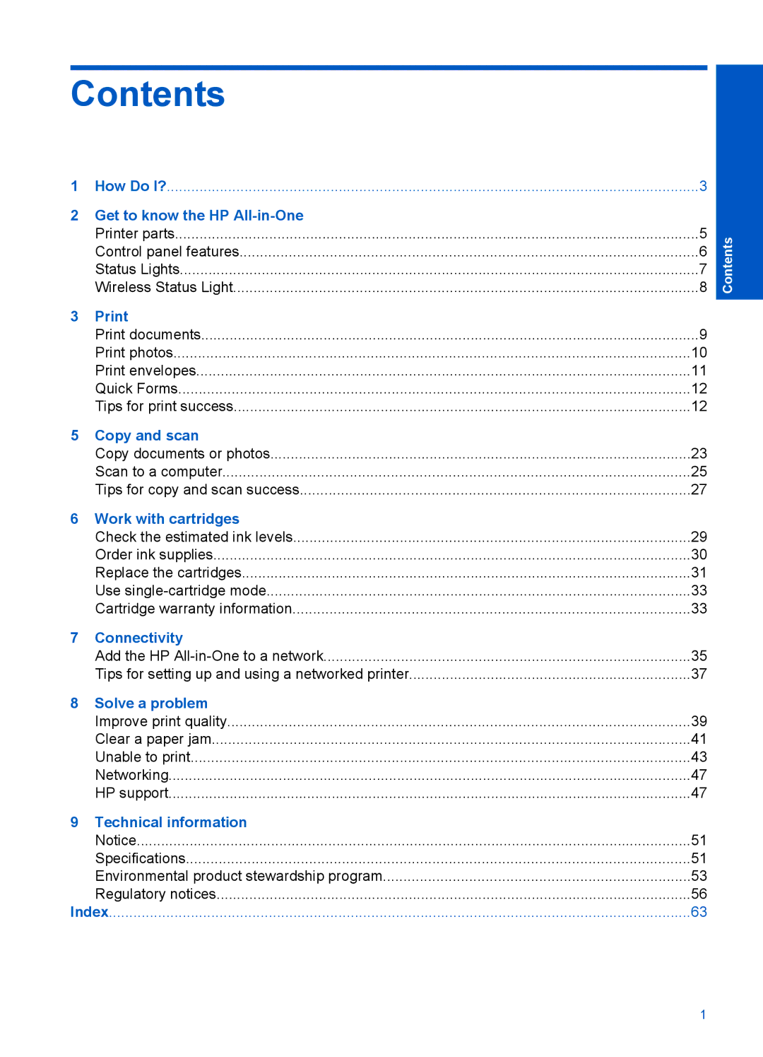 HP 3050 J610A CH376A#B1H manual Contents 