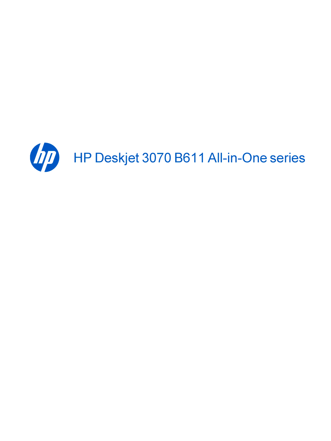 HP manual HP Deskjet 3070 B611 All-in-One series 