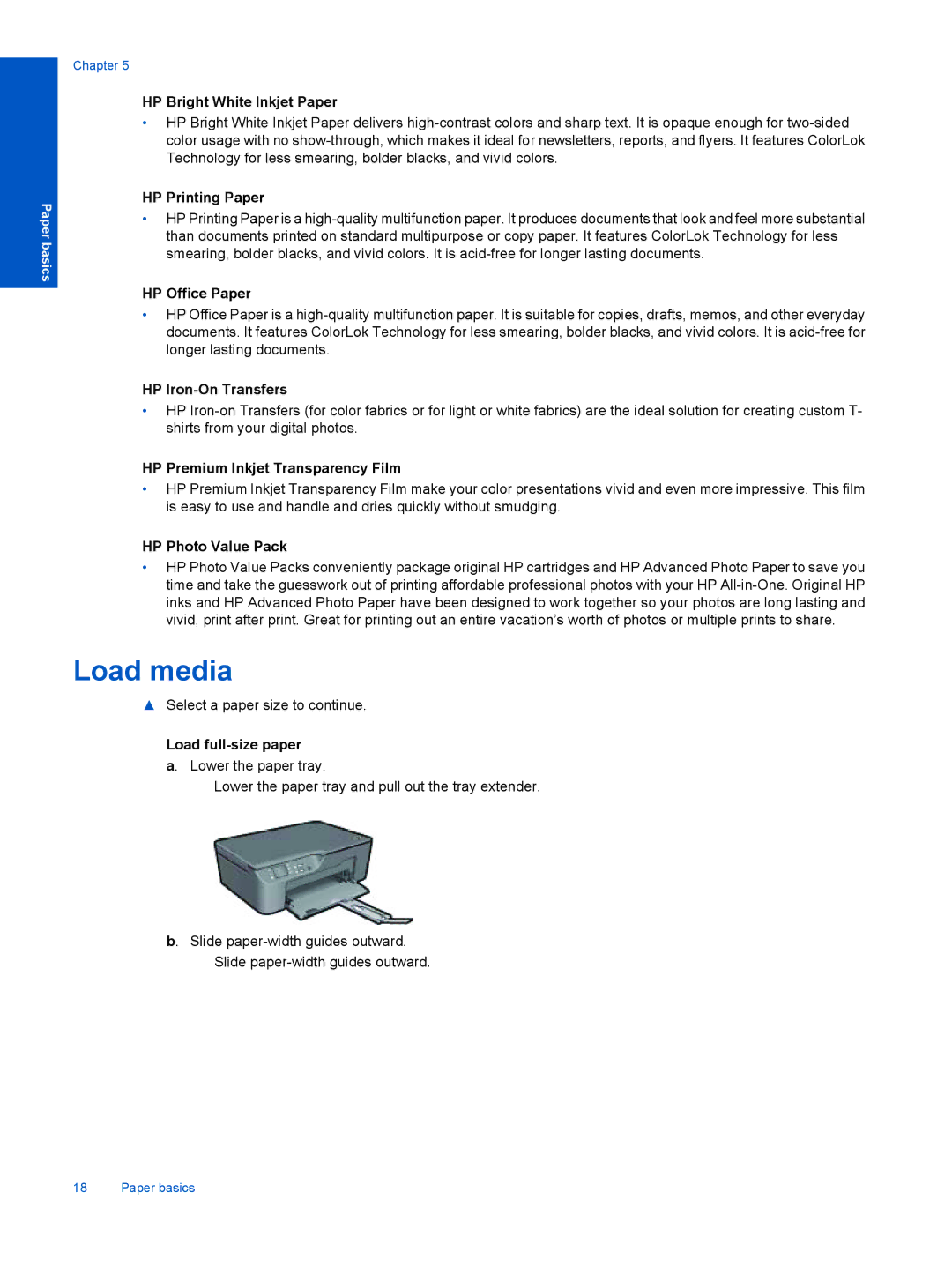 HP 3070 B611 manual Load media 