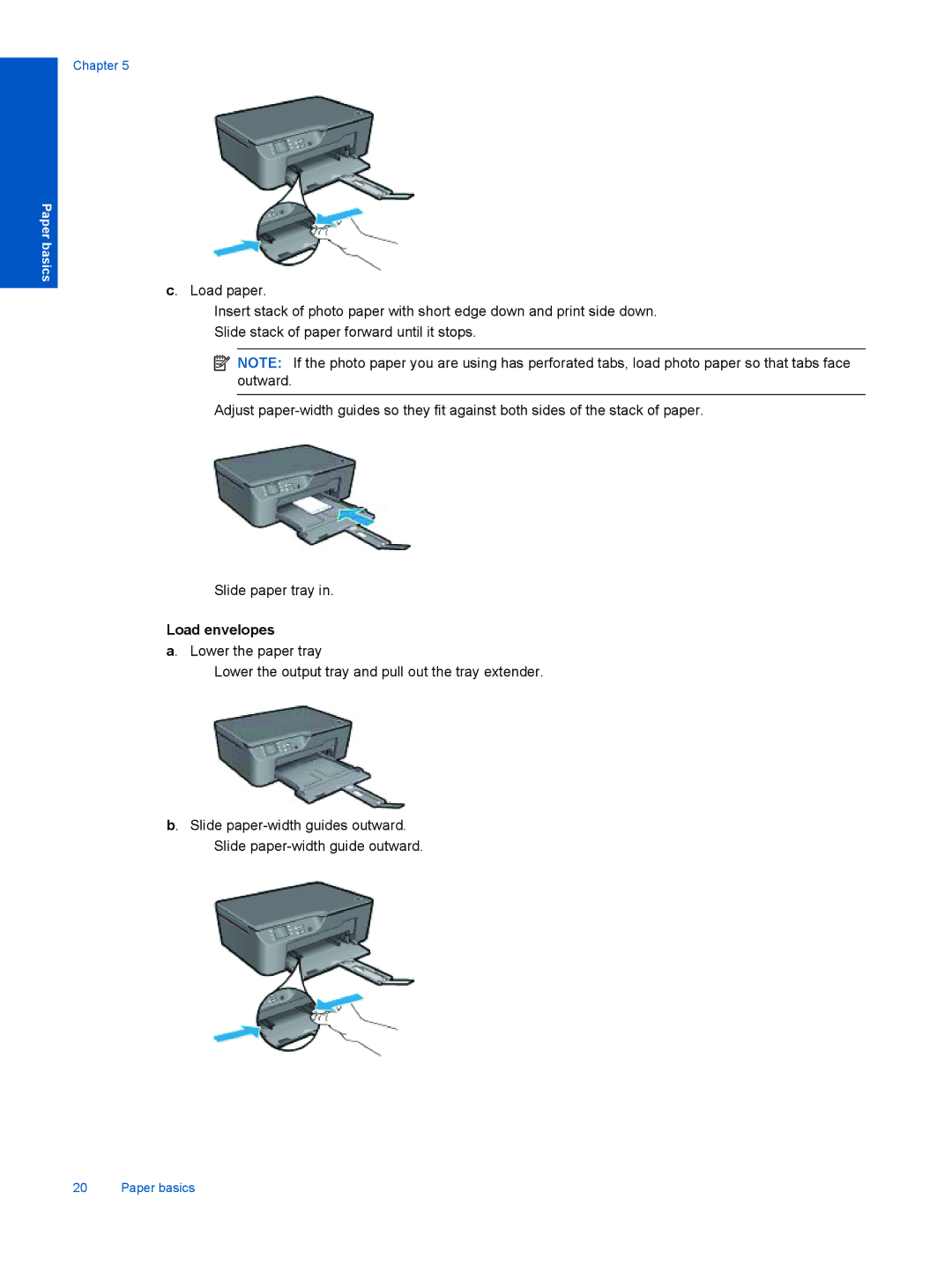 HP 3070 B611 manual Load envelopes 