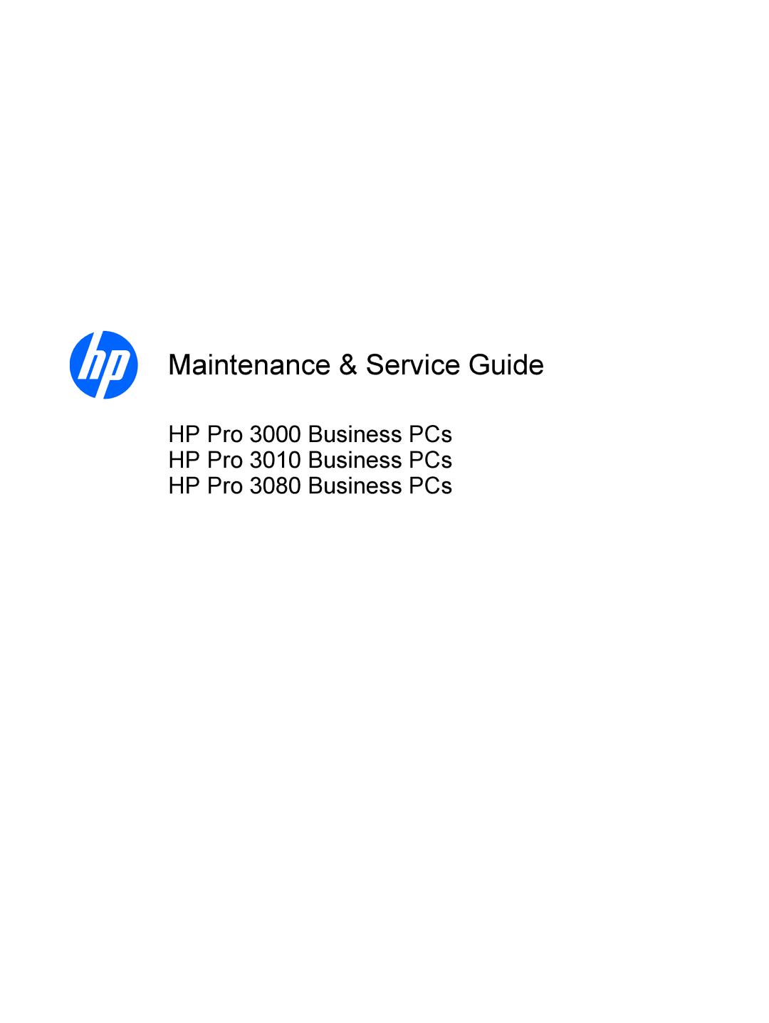 HP 3080 manual Maintenance & Service Guide 