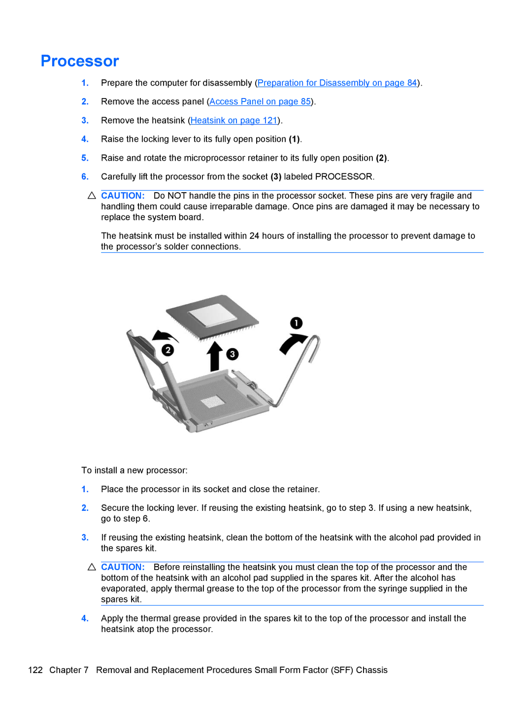 HP 3080 manual Processor 