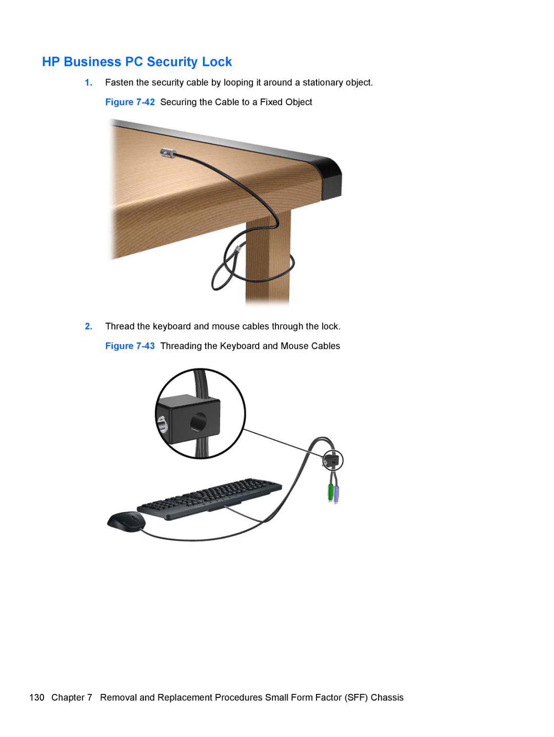 HP 3080 manual HP Business PC Security Lock 