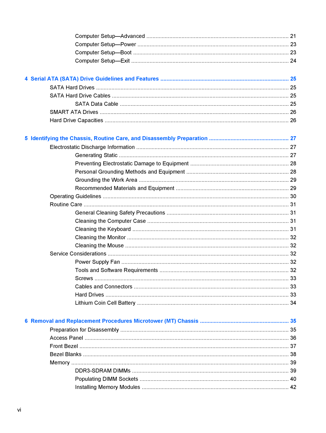 HP 3080 manual Serial ATA Sata Drive Guidelines and Features 