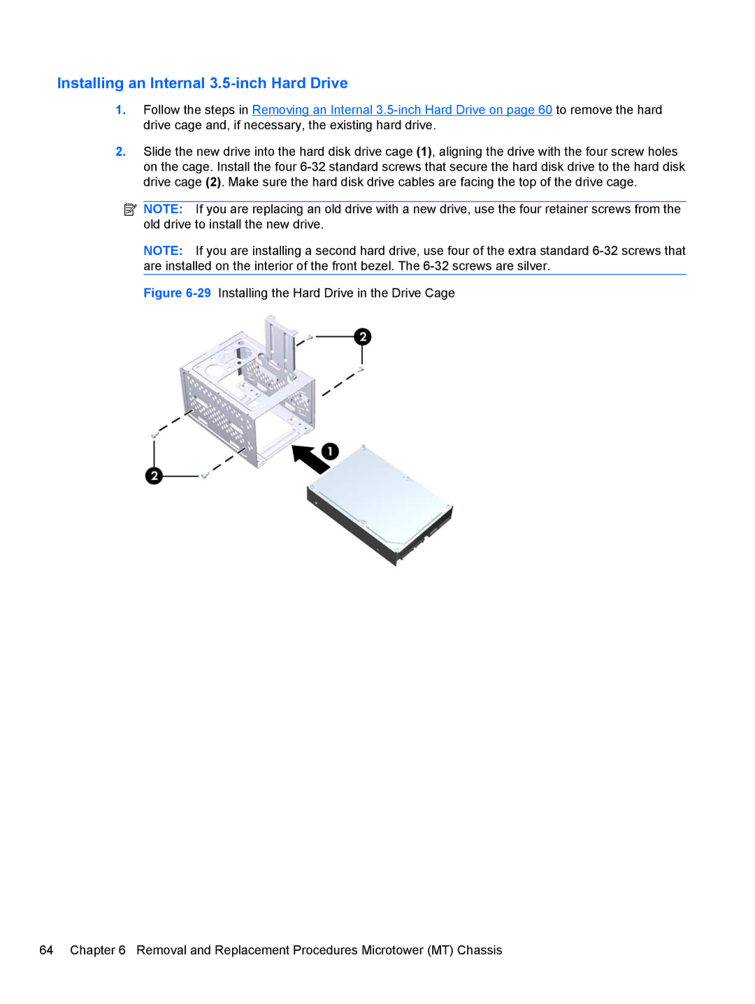 HP 3080 manual Installing an Internal 3.5-inch Hard Drive 