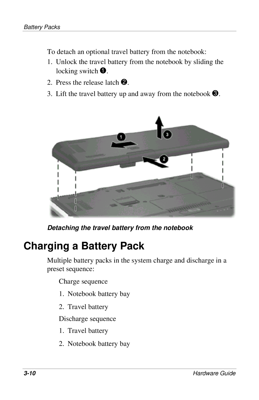 HP 309971-001 manual Charging a Battery Pack 