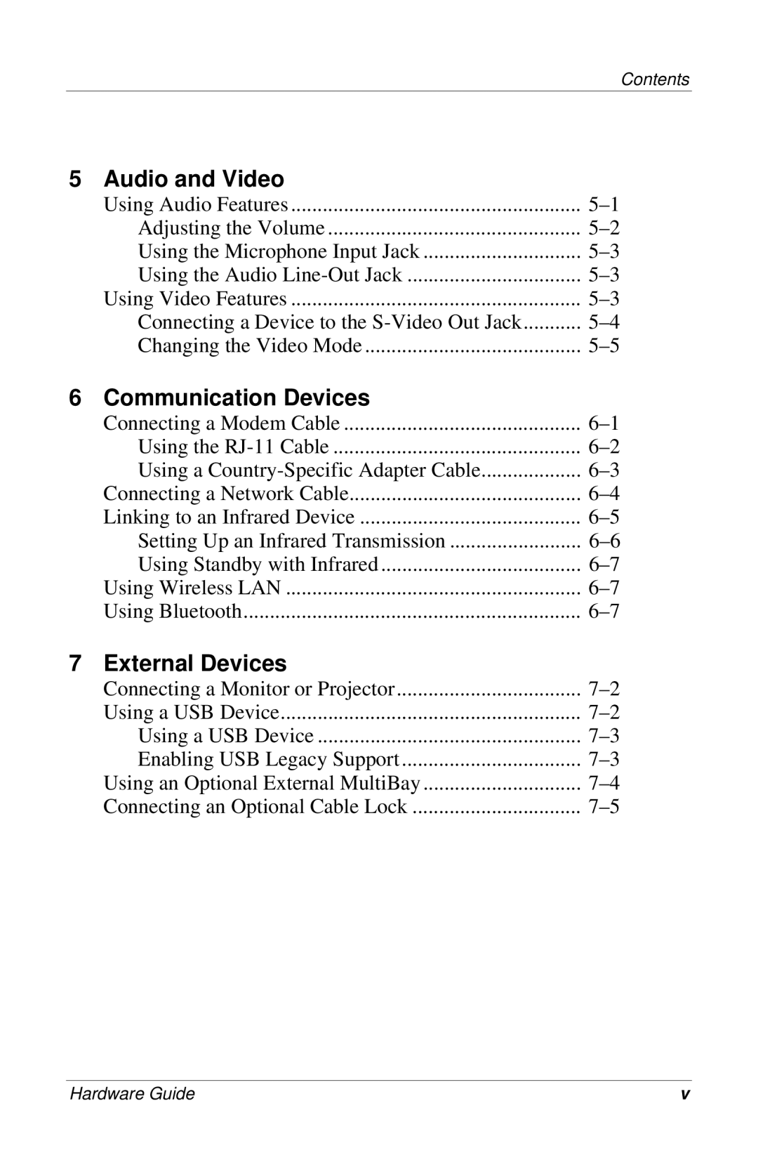 HP 309971-001 manual Audio and Video 