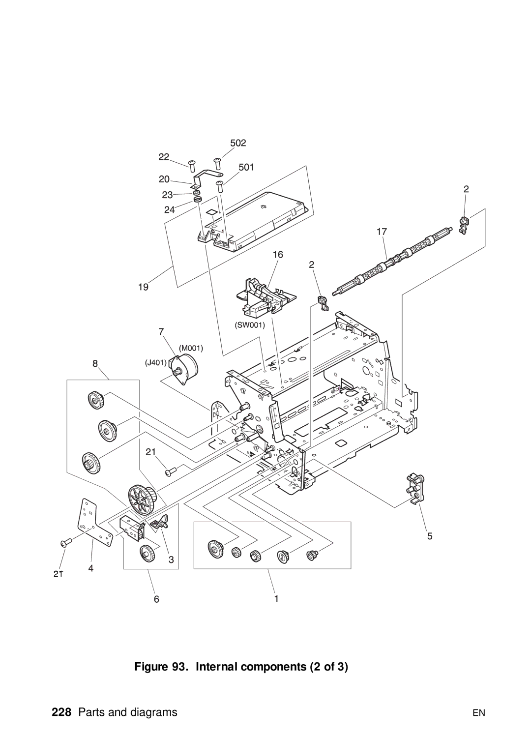 HP 3100, 3150 manual Internal components 2 