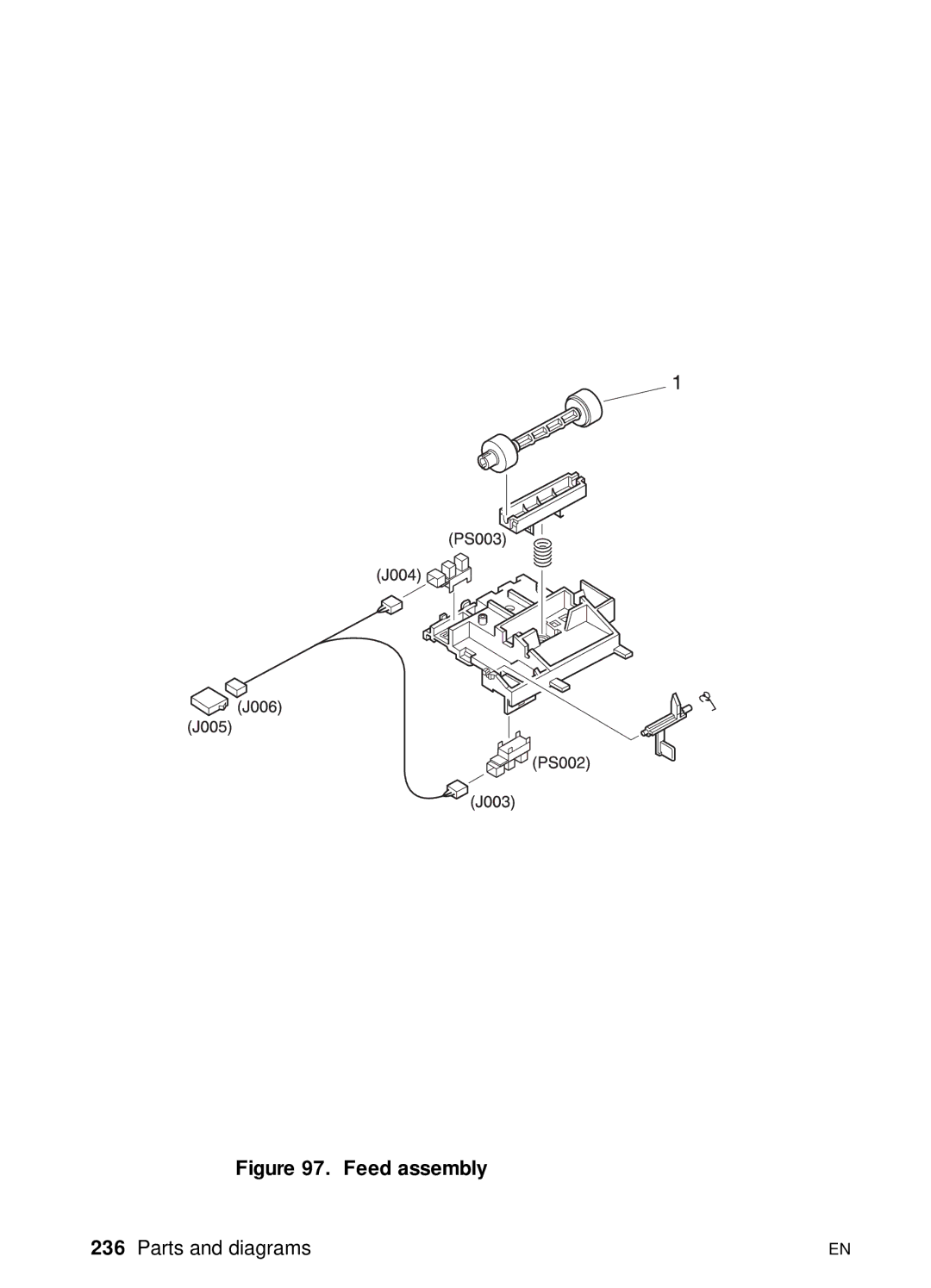 HP 3100, 3150 manual Feed assembly 