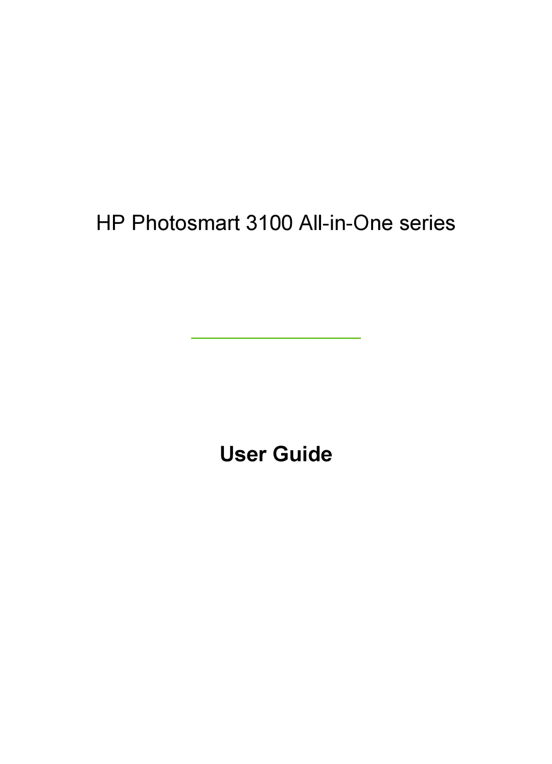 HP 3100 manual User Guide 