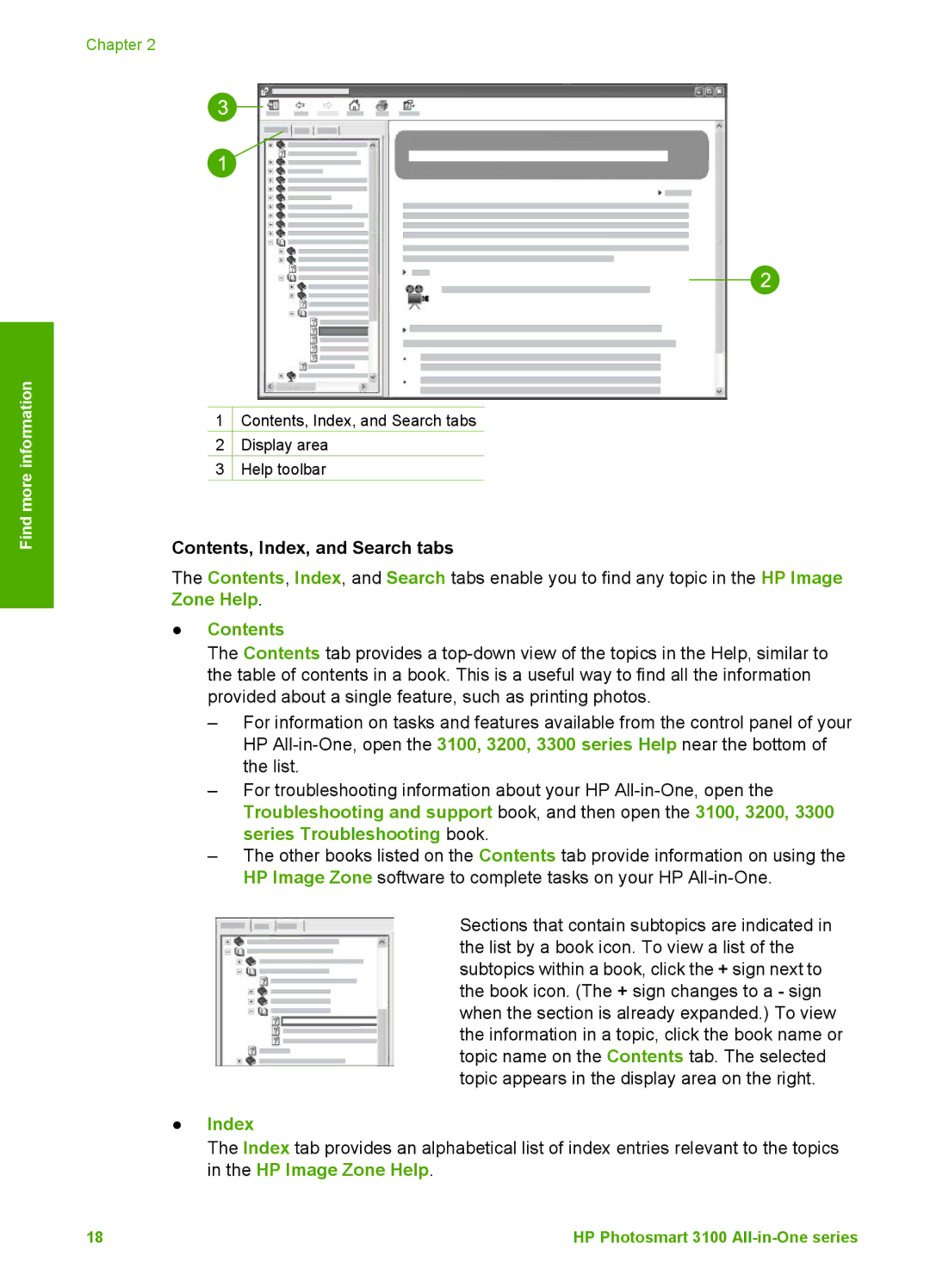 HP 3100 manual Contents, Index 